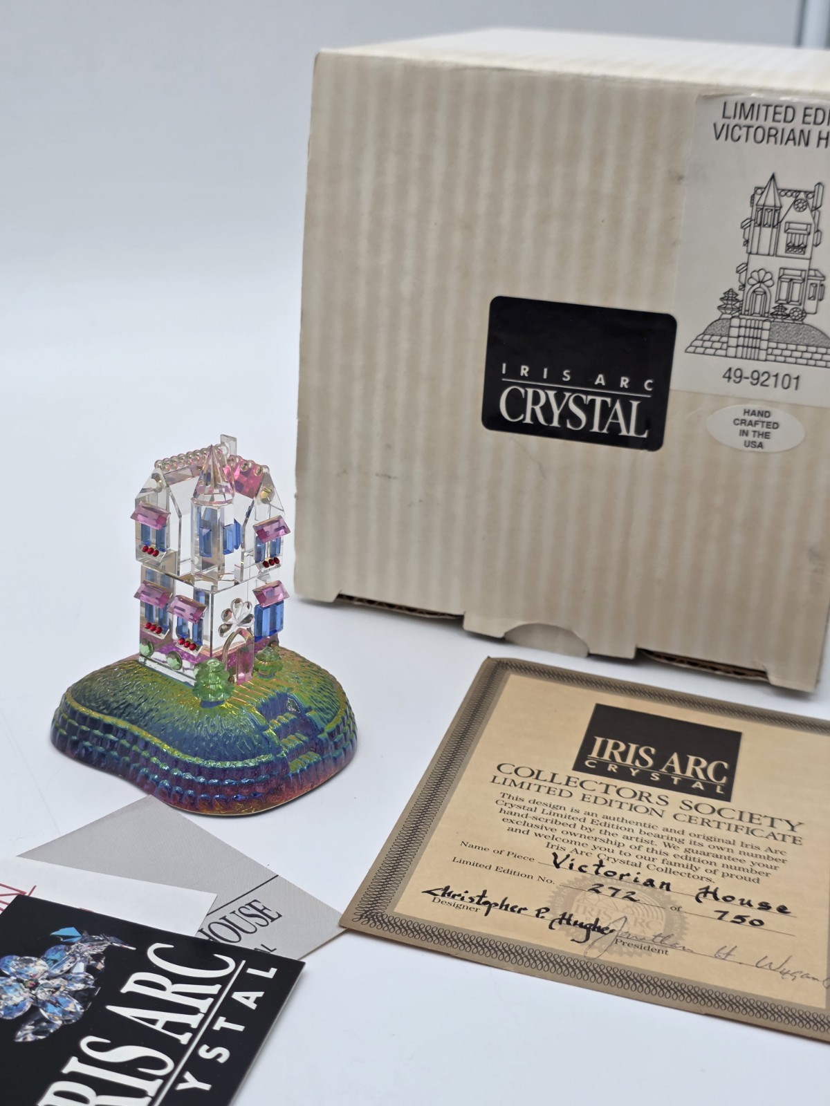 Rare Iris Arc Crystal Victorian House Christopher Hughes Limited 272/750 Box COA Rare Iris Arc Crystal Victorian House Christopher Hughes Limited 272/750 Box COA