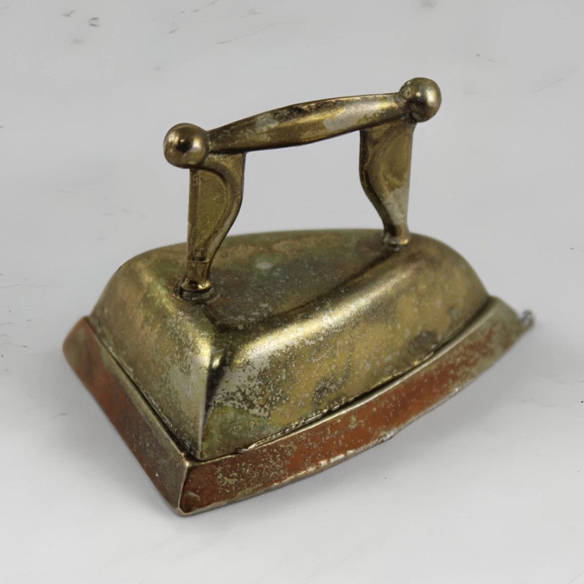 Vintage Antique Brass Dollhouse Miniature Iron c1960 England