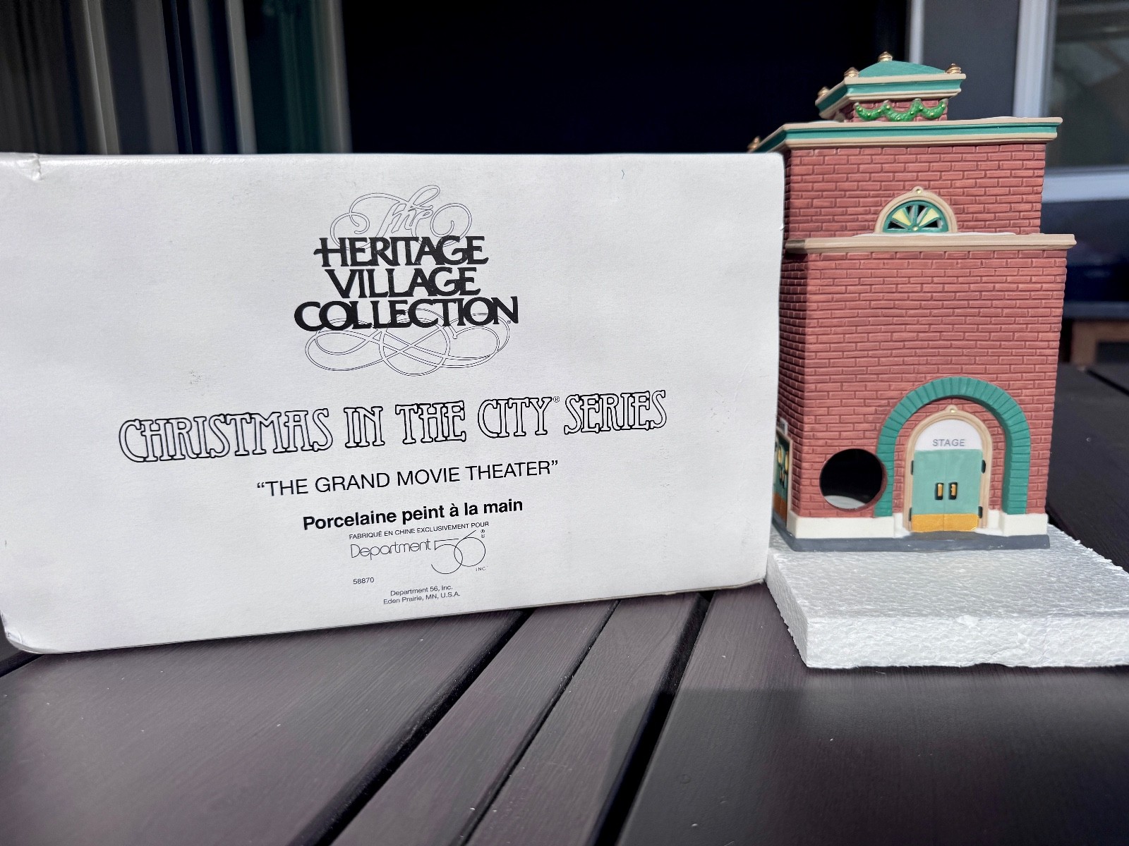 Dept 56 Grand Movie Theater 58870 Christmas in the City Vintage Retired Dept 56 Grand Movie Theater 58870 Christmas in the City Vintage Retired