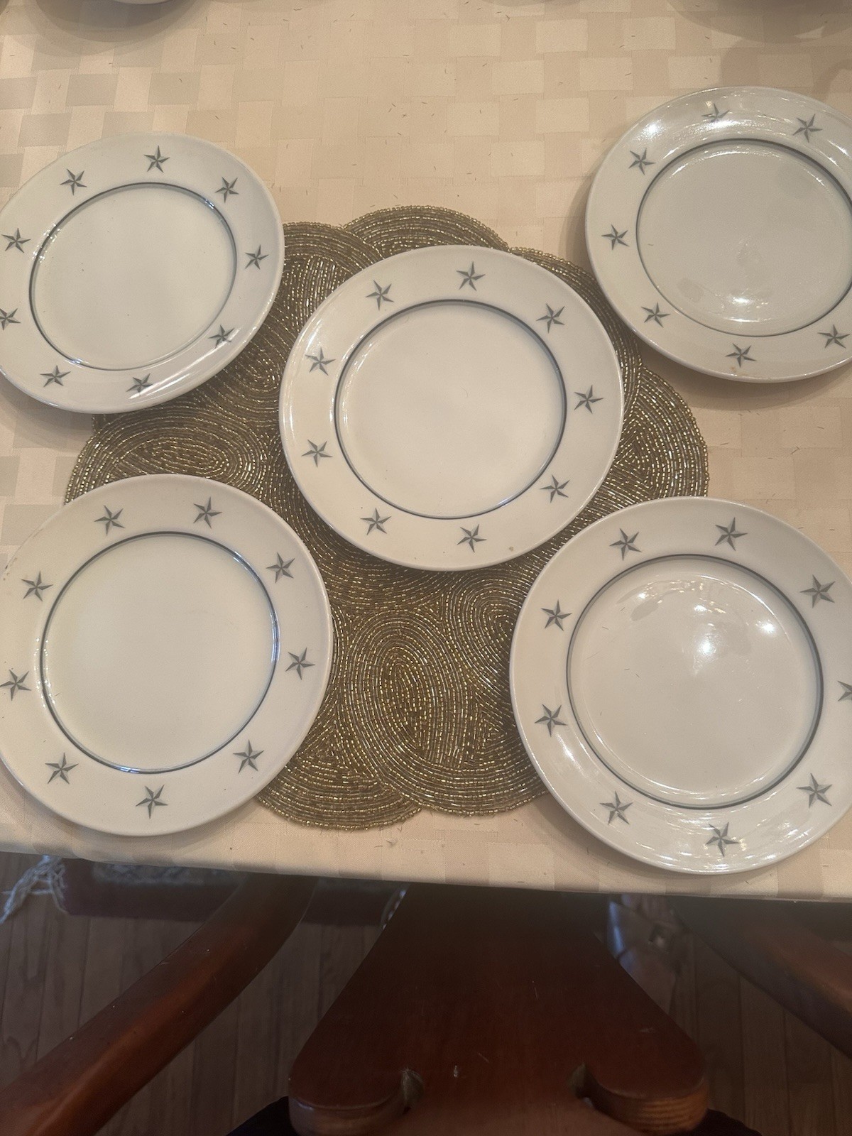 S.S. United States Lines Lamberton Ocean Liner Five Salad Plates 7 3/4” Vintage S.S. United States Lines Lamberton Ocean Liner Five Salad Plates 7 3/4” Vintage