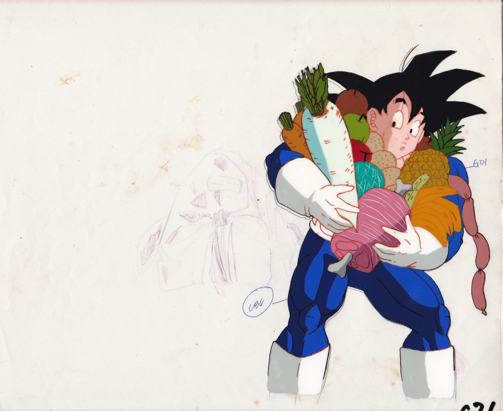 Dragon Ball Z DBZ Goku Fridge Food Ep 162 Original Production Cel