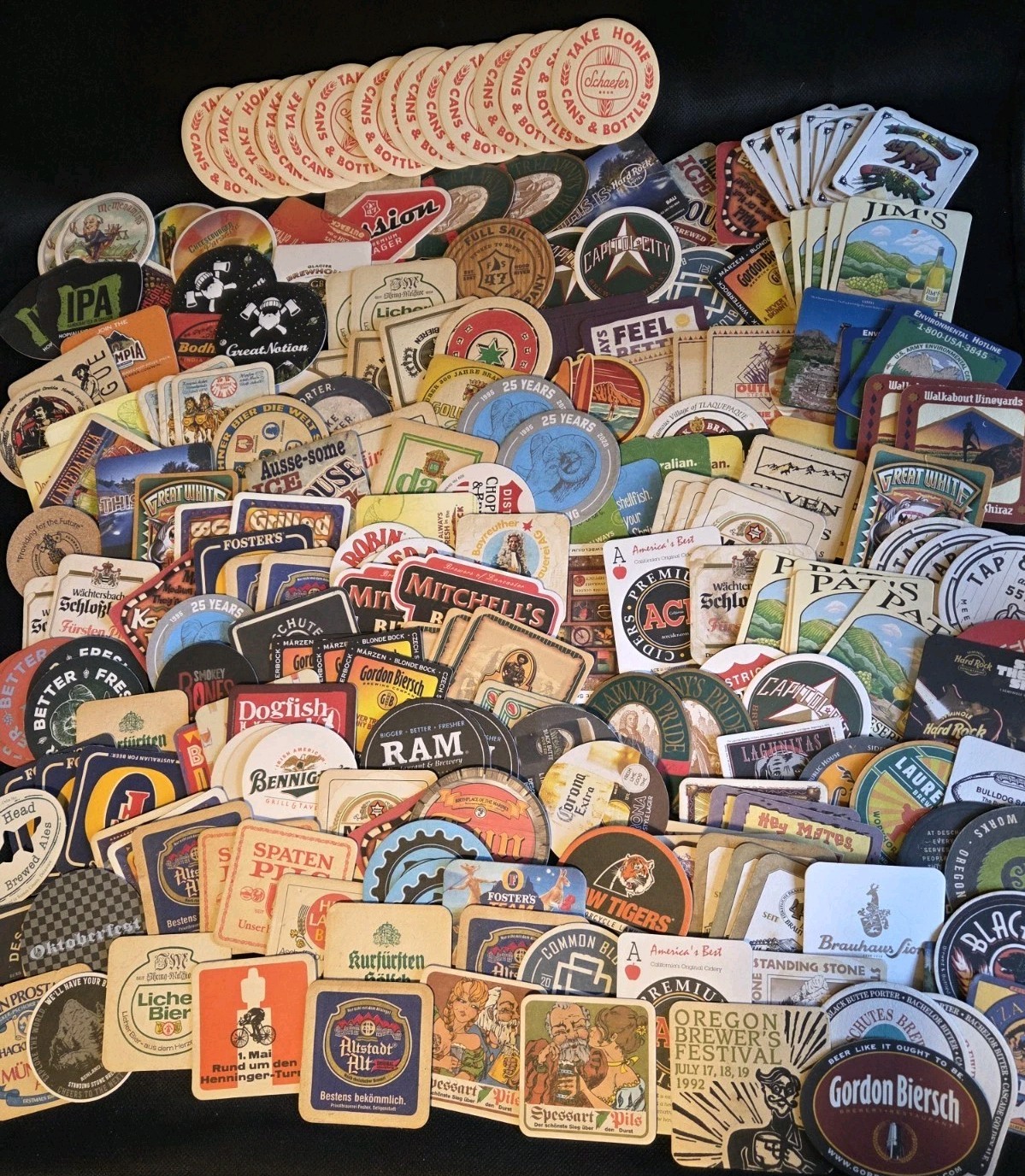 Vintage Beer Coaster Lot of 220 Craft Microbrewery German Imports 1990s OBF Vintage Beer Coaster Lot of 220 Craft Microbrewery German Imports 1990s OBF