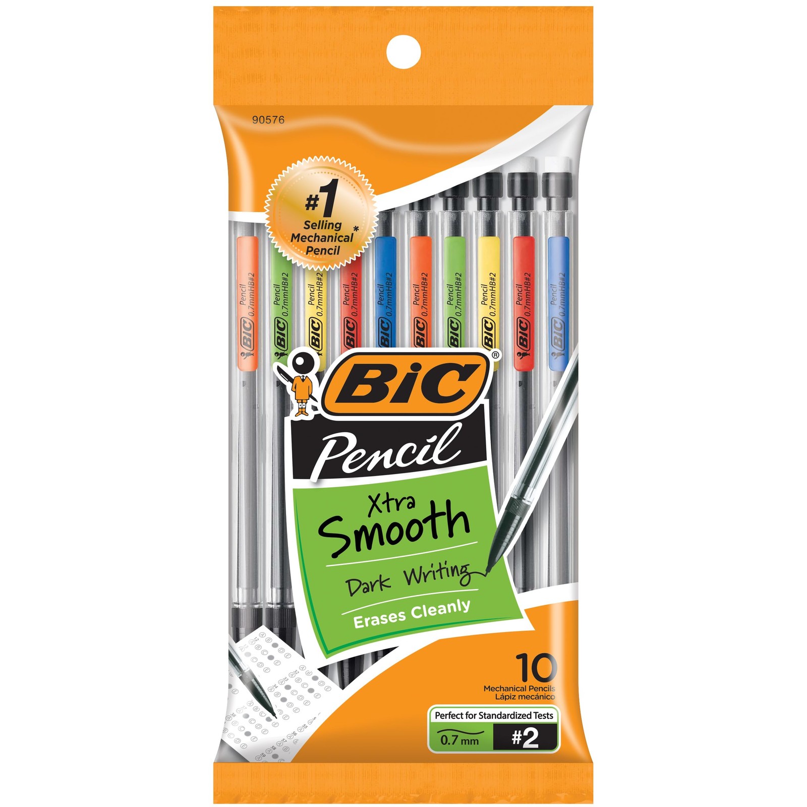 BIC Xtra-Smooth Mechanical Pencils with Erasers, Medium Point (0.7mm), 10-Cou... BIC Xtra-Smooth Mechanical Pencils with Erasers, Medium Point (0.7mm), 10-Cou...