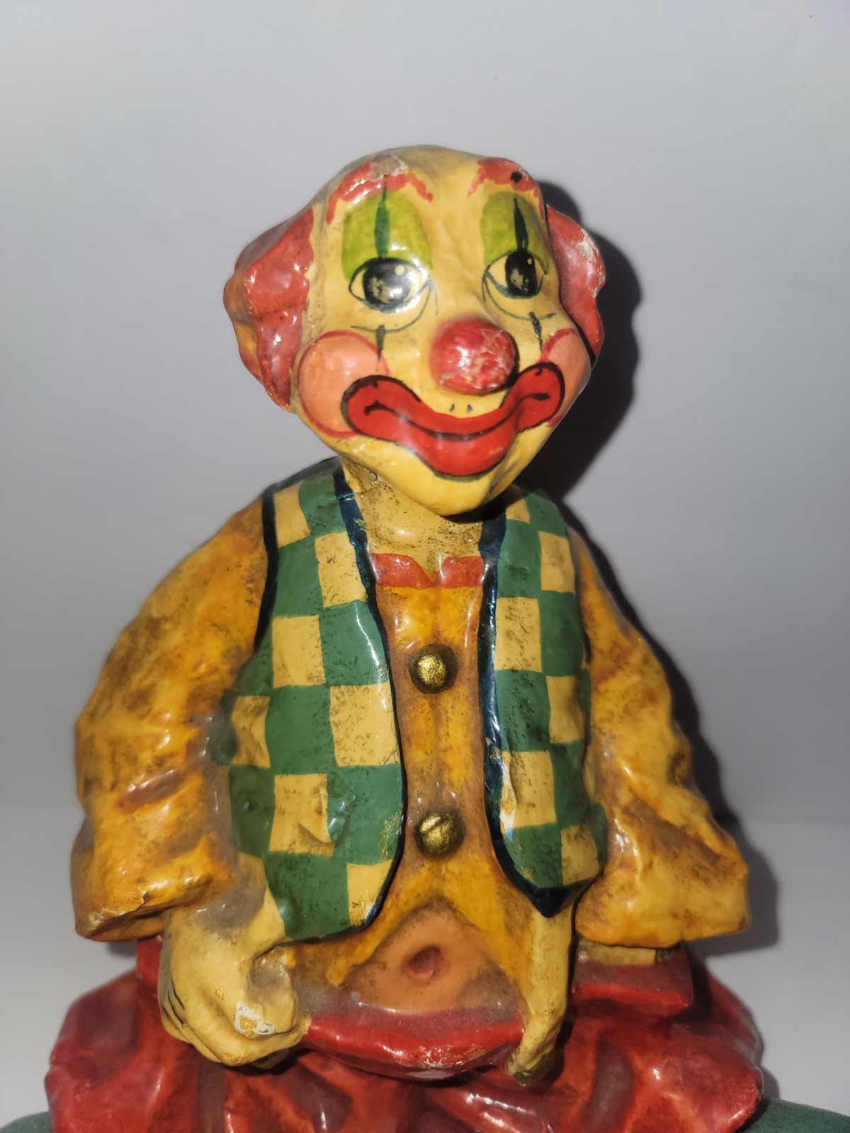 Vintage Signed Alvarez Mexico Paper Mache Clown Collectible Vintage Signed Alvarez Mexico Paper Mache Clown Collectible