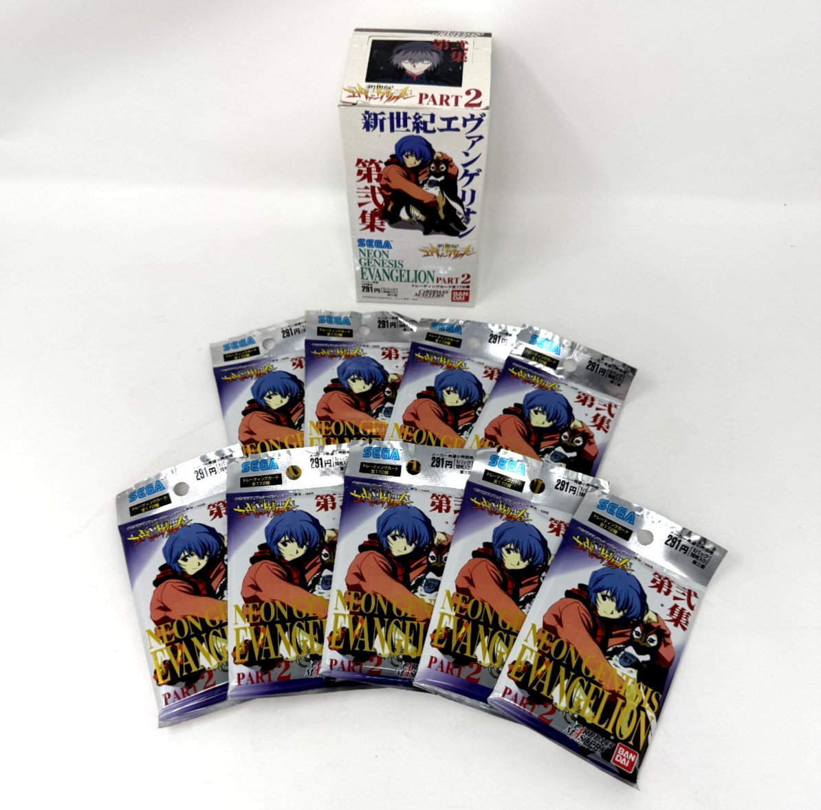 Vintage 1997 Evangelion Carddass Masters Part 2 Booster Pack Lot 9pc Ultra Rare Vintage 1997 Evangelion Carddass Masters Part 2 Booster Pack Lot 9pc Ultra Rare