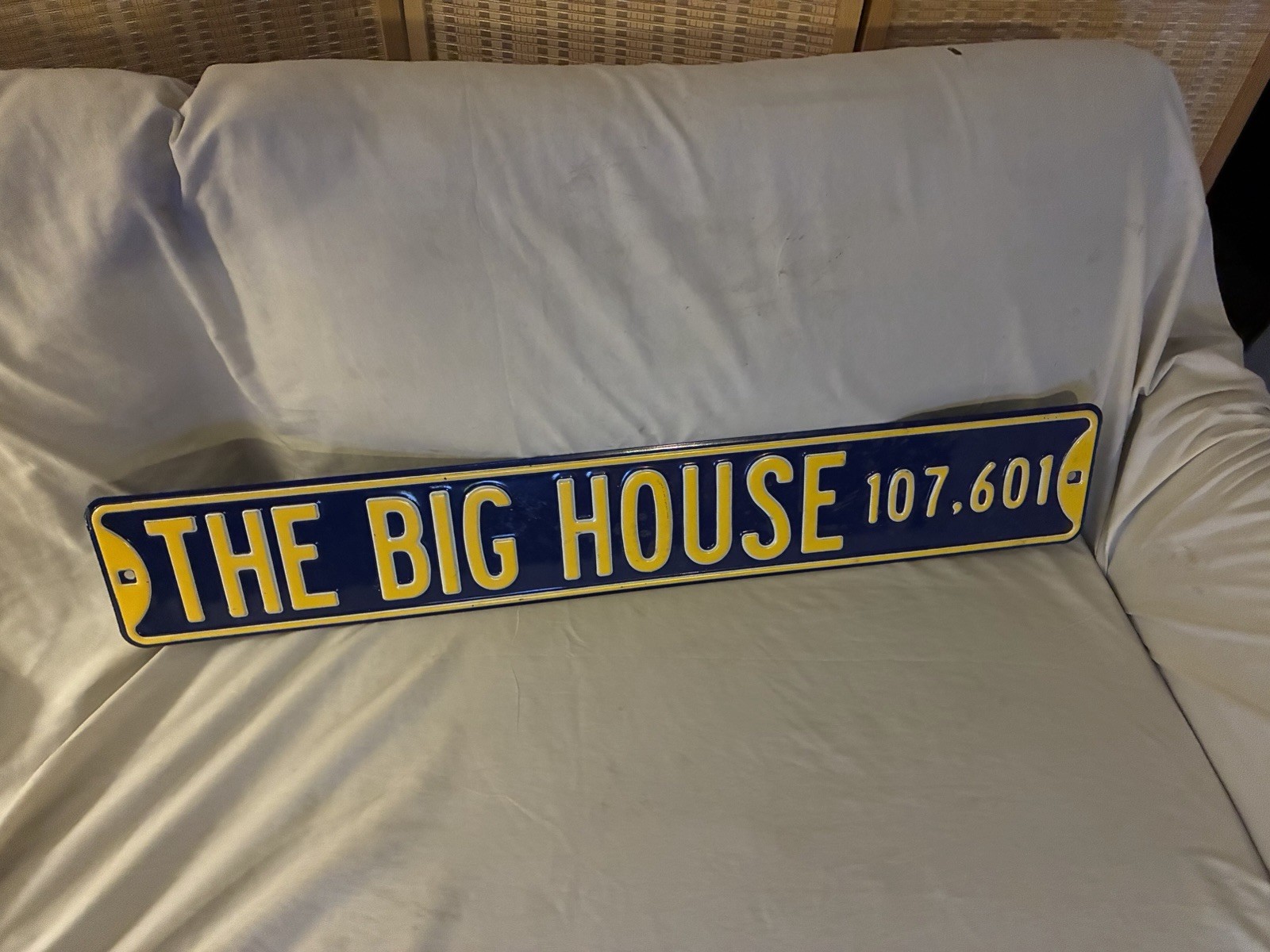 Michigan Wolverines The Big House 36”x6” Metal Sign Home Decor MAN CAVE Go Blue