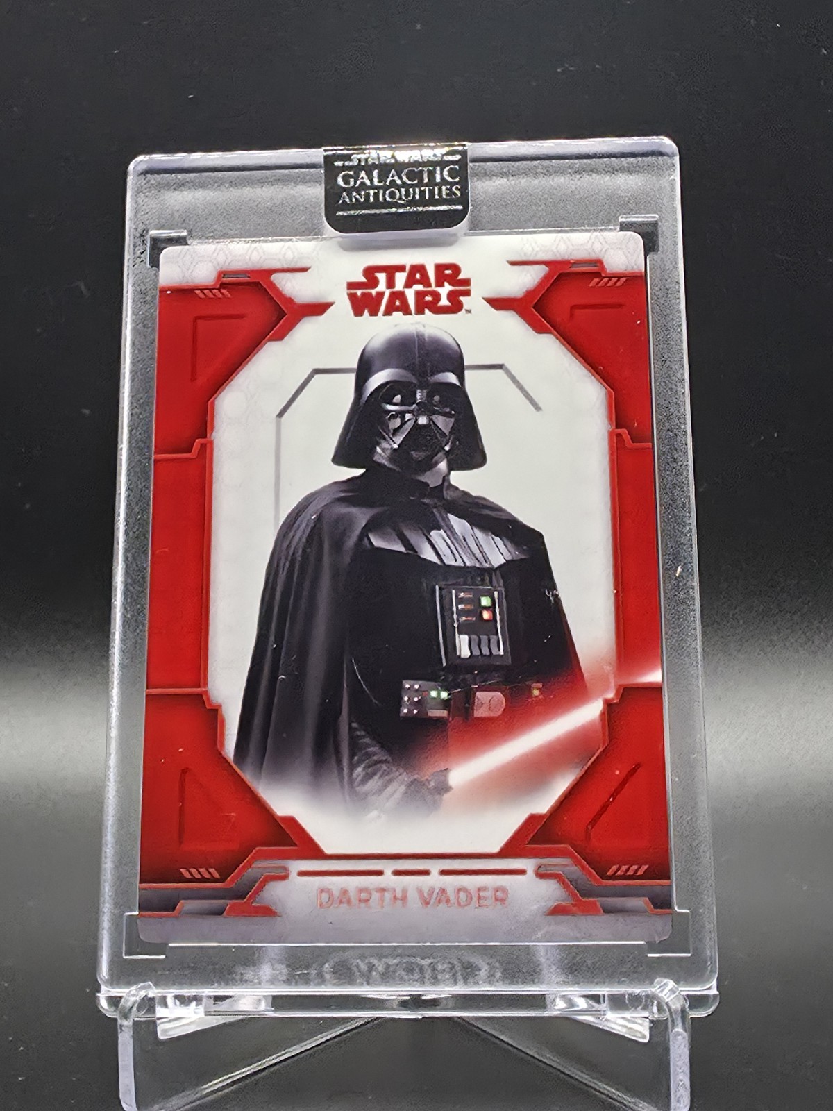 2024 Topps Star Wars Galactic Antiquities #12 Darth Vader Metal Red Parallel 