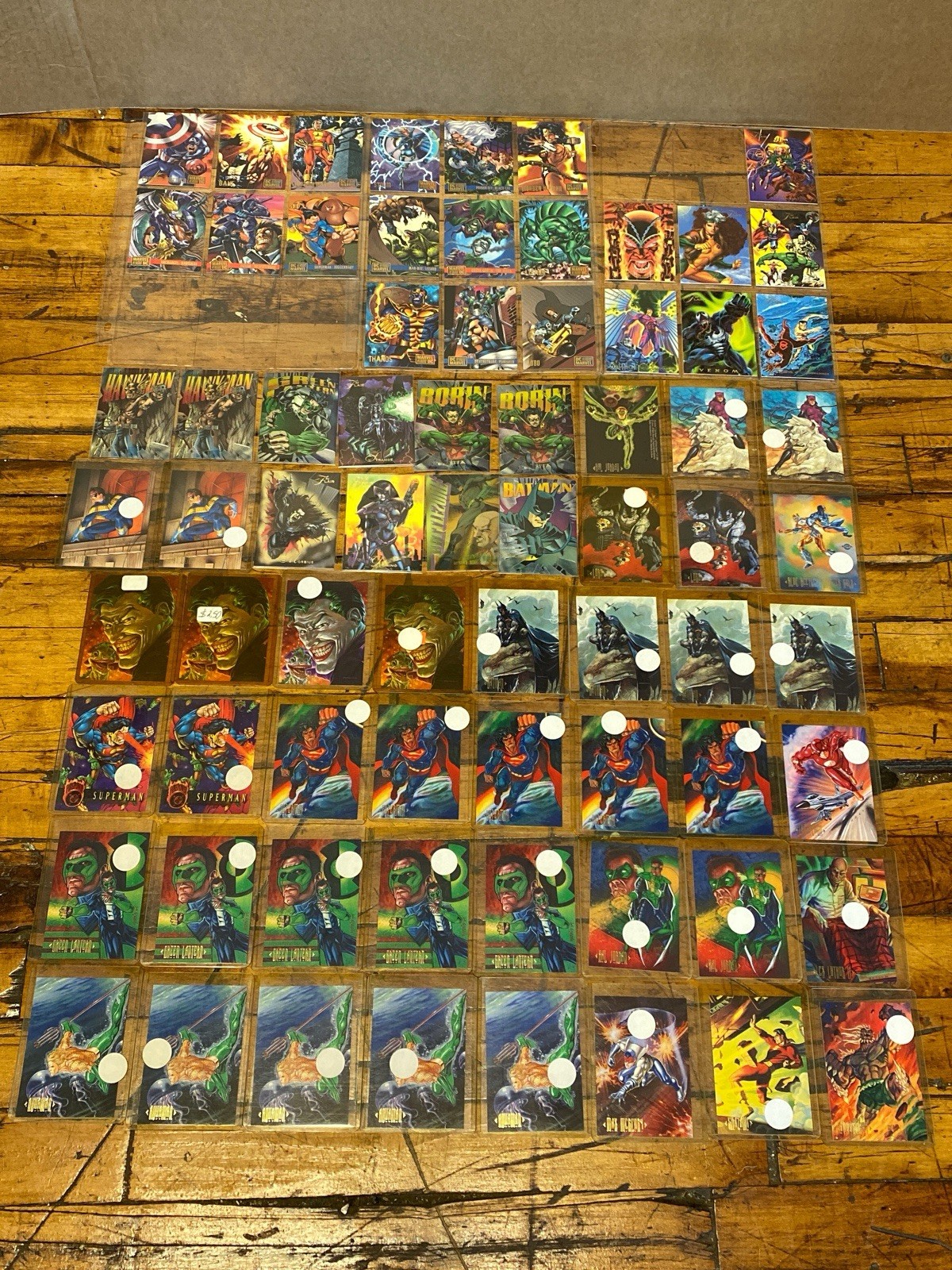 Marvel 95 Trading Cards + Uncut Promo Lot 1990-1996 Impel SkyBox Fleer Ultra