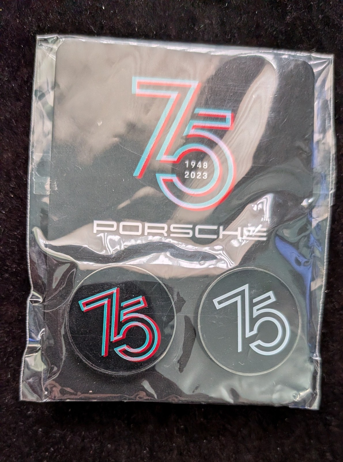 NEW Sealed Porsche 75th Anniversary Lapel Pin/Hat Set 1948-2023 FAST Shipping NEW Sealed Porsche 75th Anniversary Lapel Pin/Hat Set 1948-2023 FAST Shipping