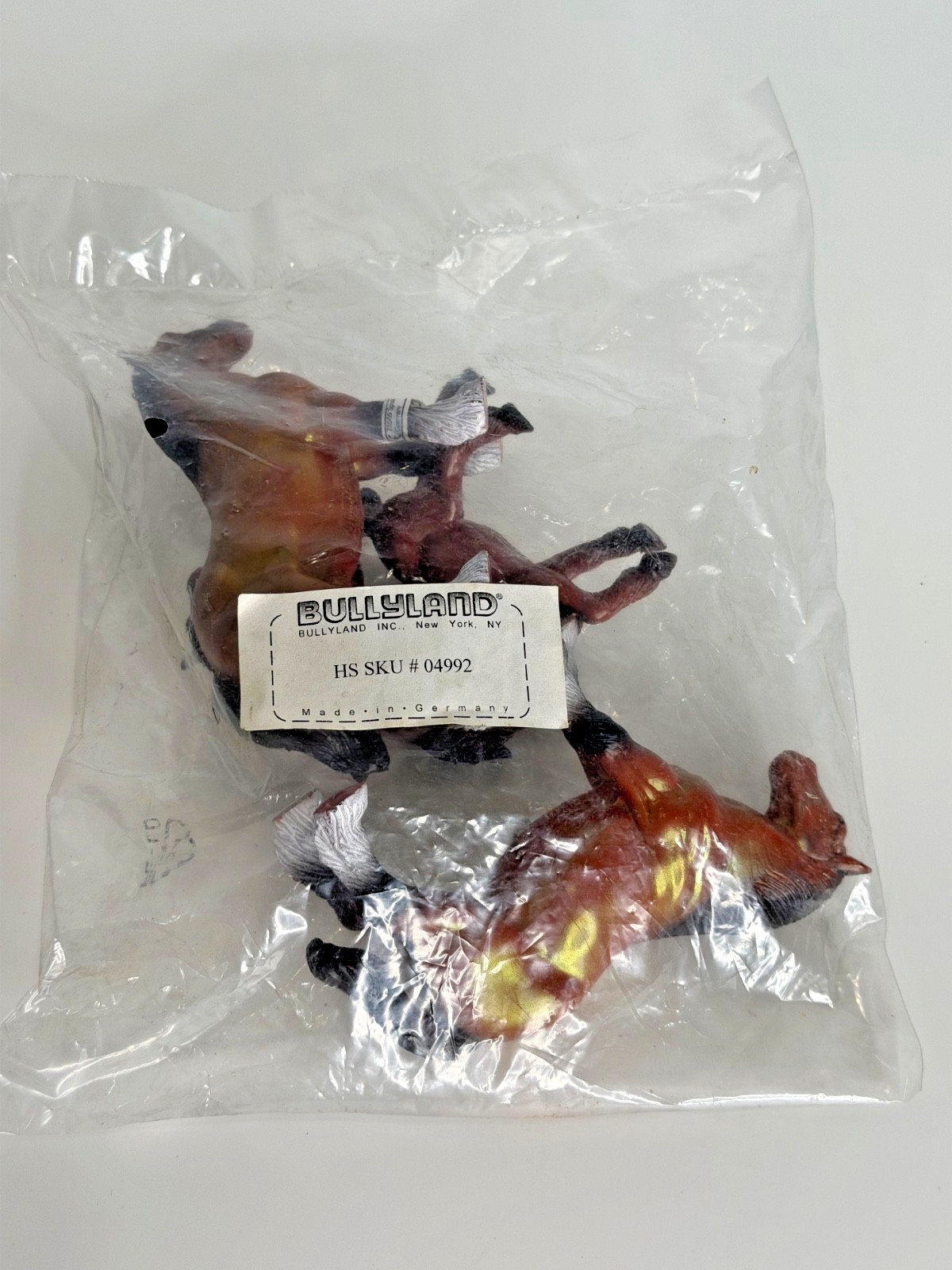 VINTAGE RETIRED 04992 BULLYLAND HORSE FIGURINE LOT OF 4 NEW IN BAG VINTAGE RETIRED 04992 BULLYLAND HORSE FIGURINE LOT OF 4 NEW IN BAG