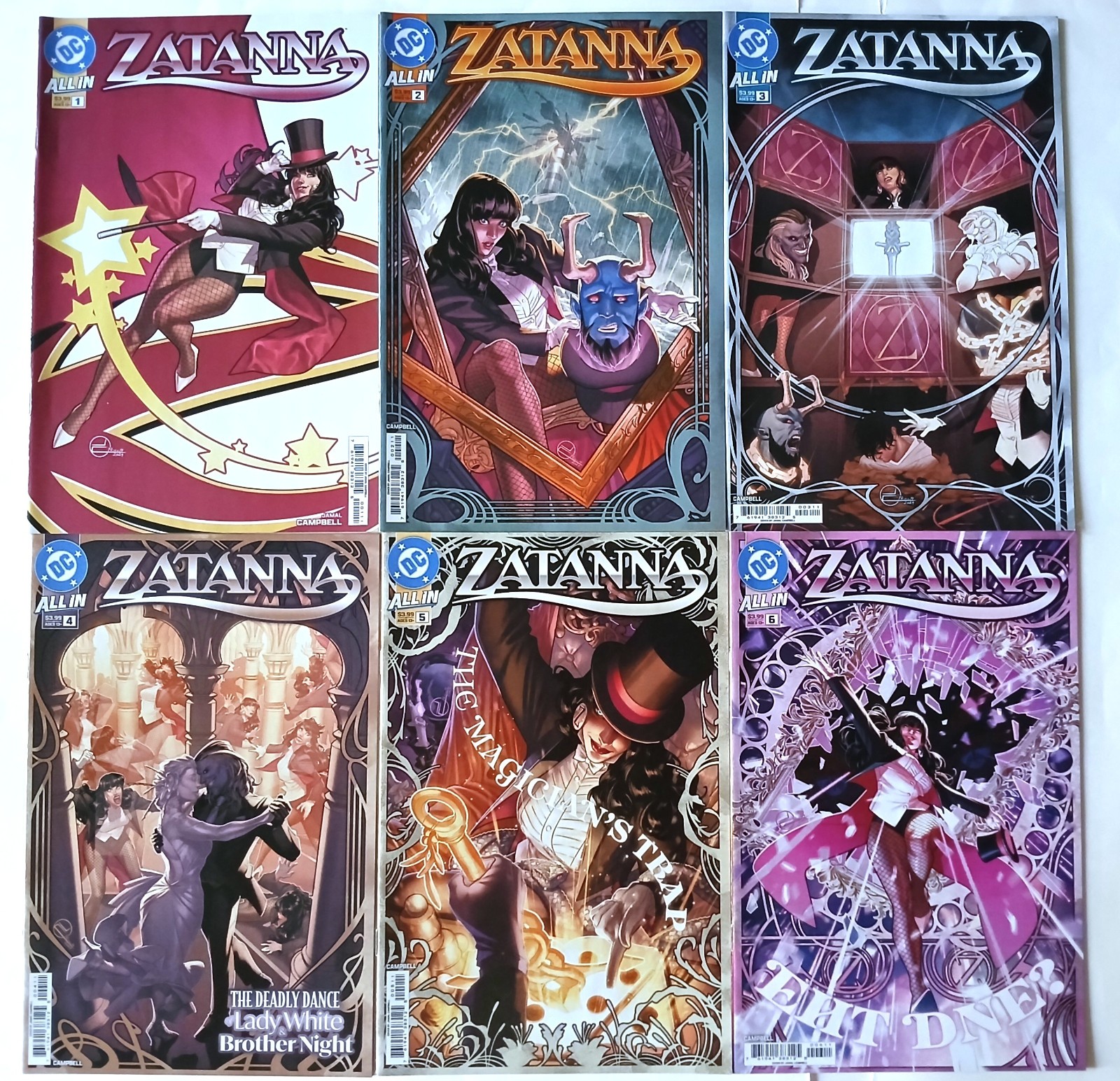 Zatanna #1 2 3 4 5 6 Complete Comic Lot Full Run Jamal Campbell DC All In 2025