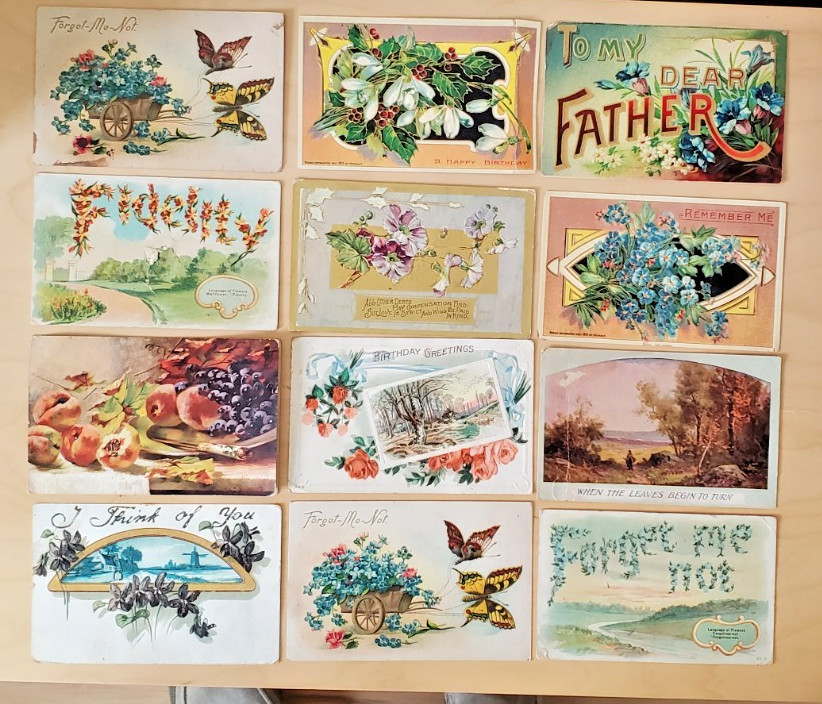 29 Antique Floral Postcards 1907-1910 - ROSS 10 29 Antique Floral Postcards 1907-1910 - ROSS 10