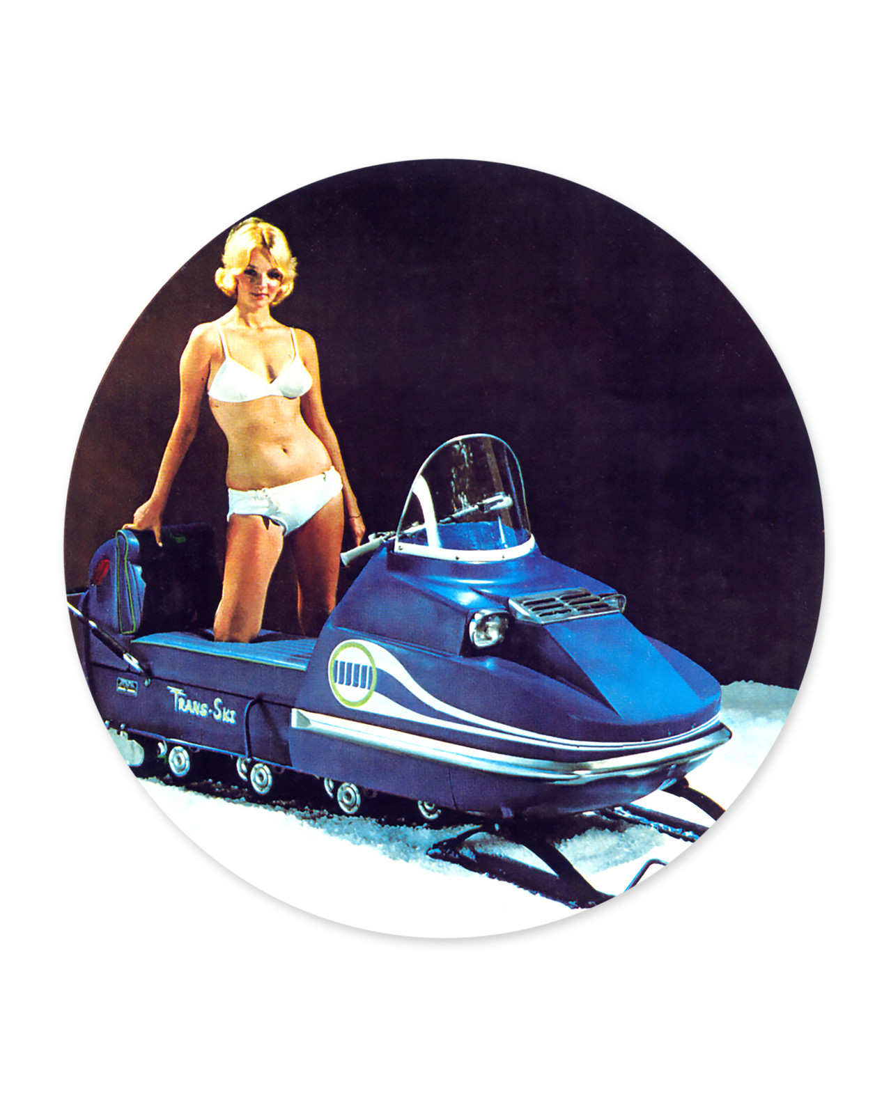 1970s Trans-Ski Snowmobile Vintage Print 8x10 Retro Promo Photo