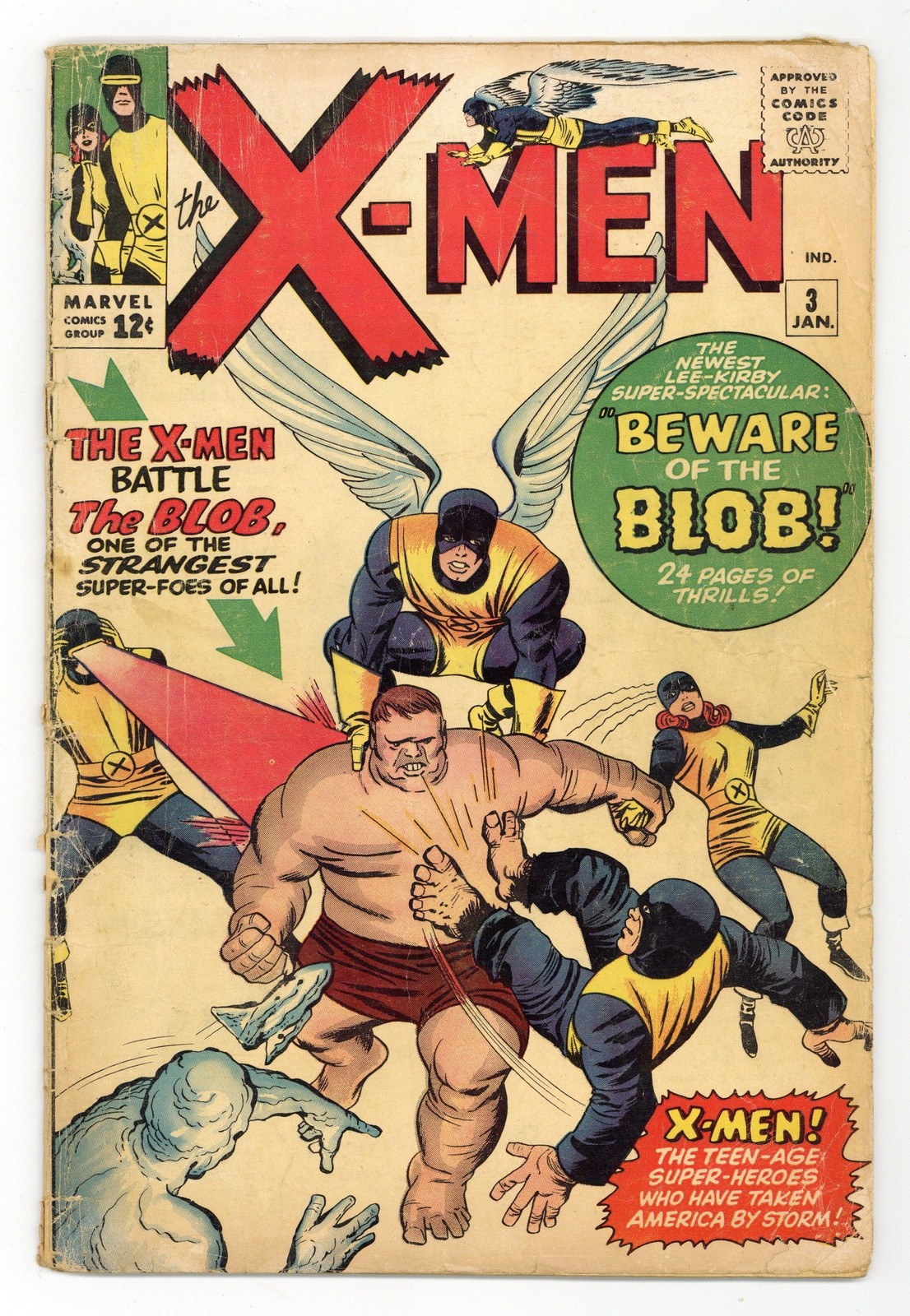 Uncanny X-Men #3 GD- 1.8 1964 1st app. Blob