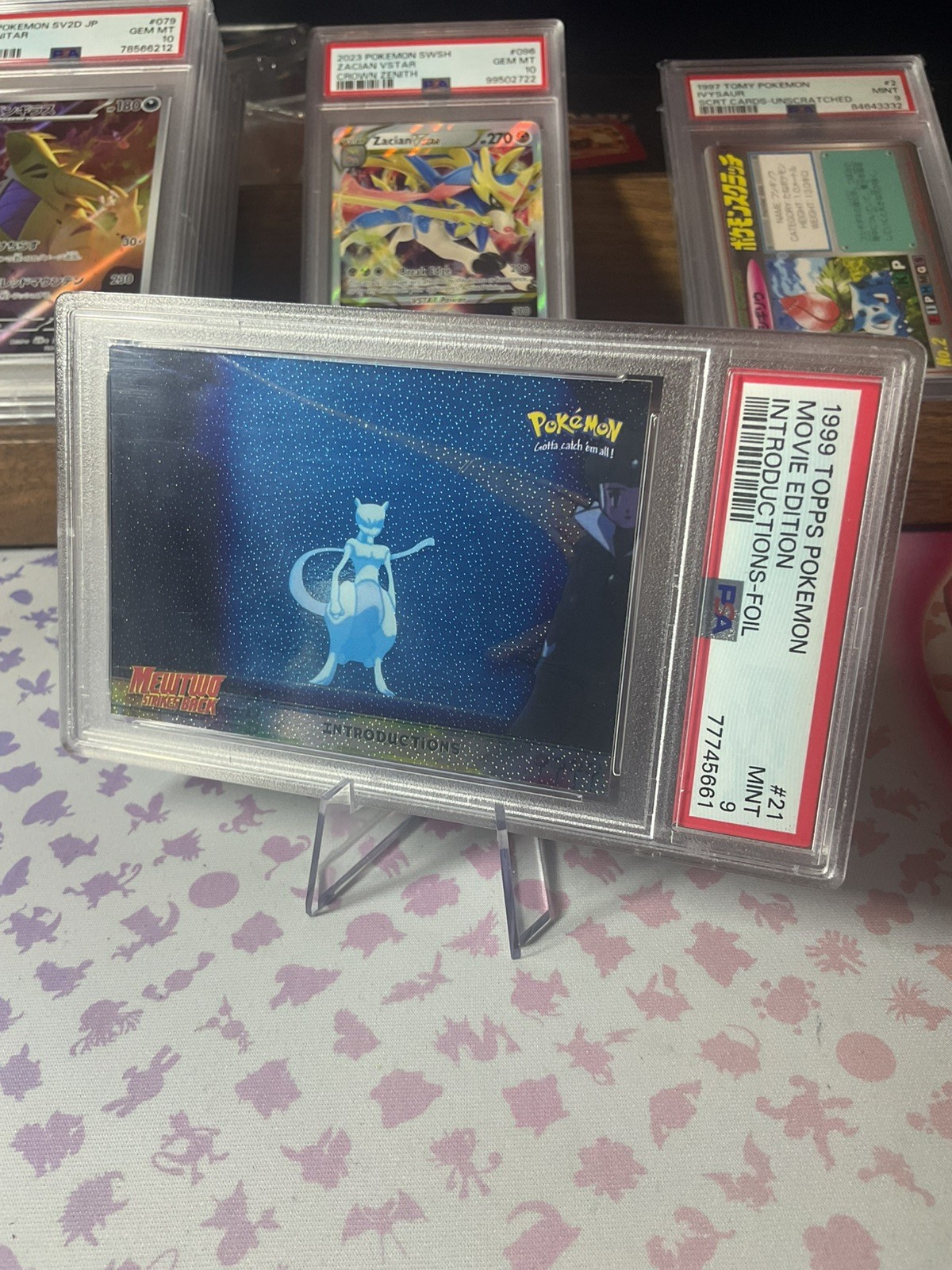 PSA 9 Introductions Mewtwo - 21 Movie Edition - 1999 Topps Pokemon Card FOIL