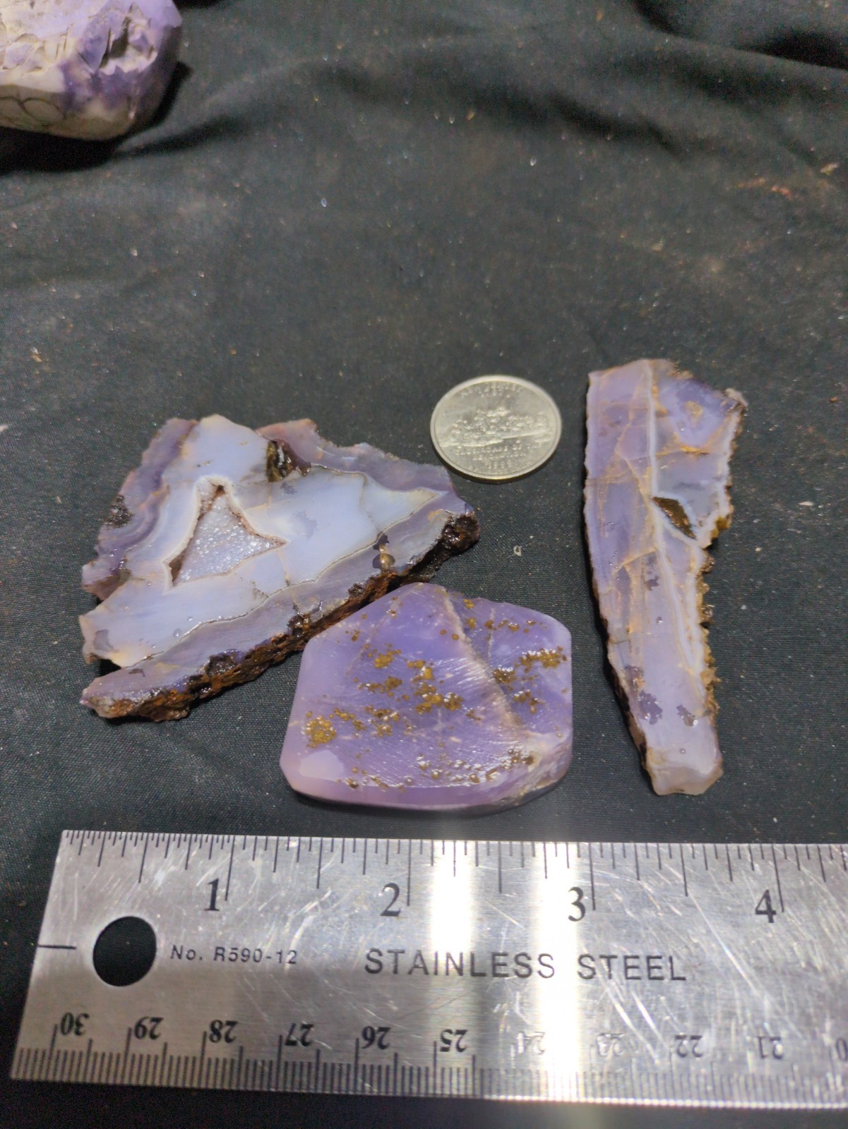 Holley Blue Agate Set of 3 (Total Weights 100 grams) 