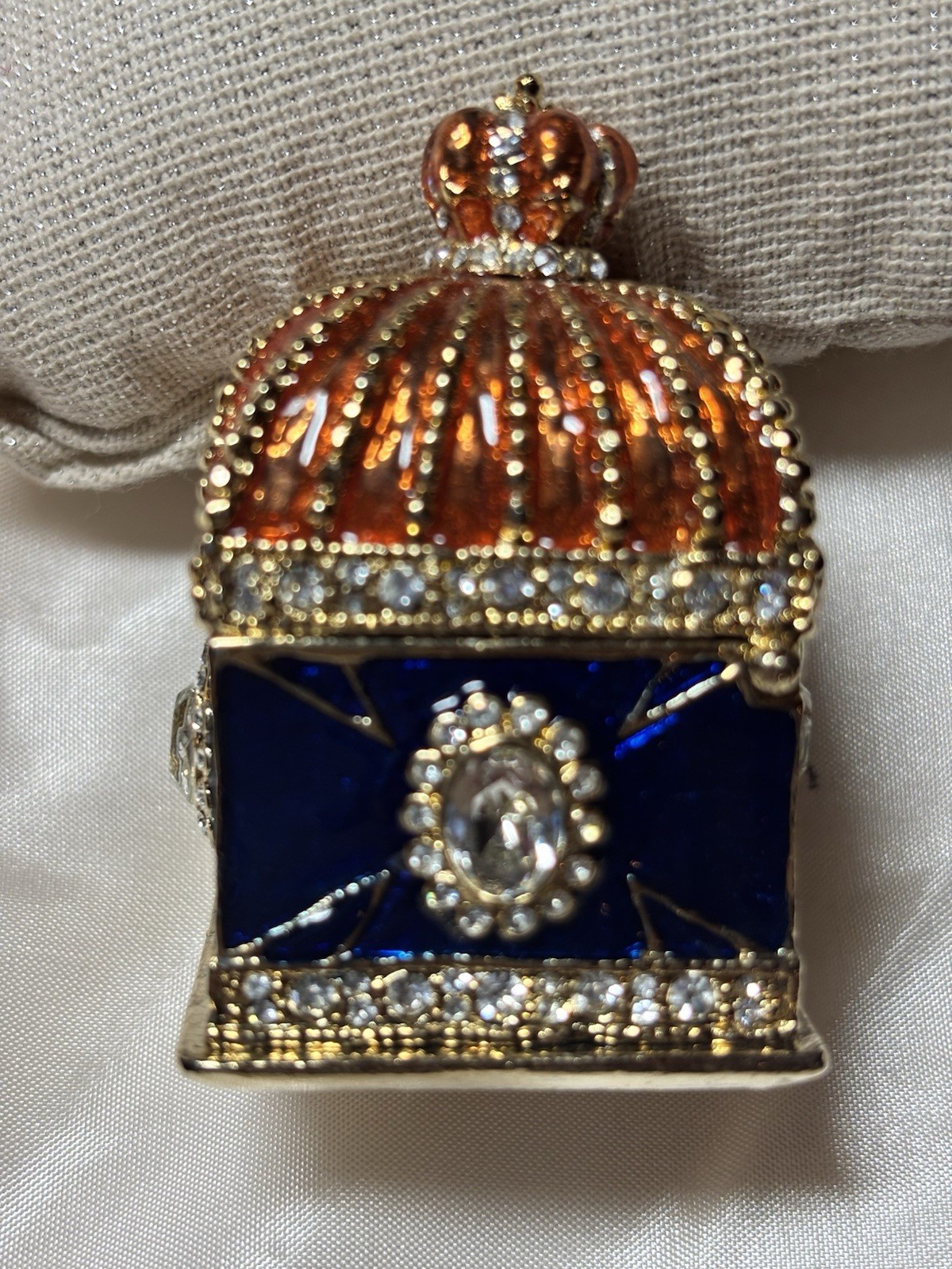 Trinket Box Jeweled Rucinni Russian Style Crown Trinket Box Jeweled Rucinni Russian Style Crown
