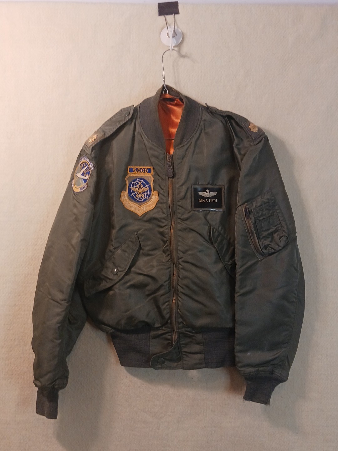 Original Vietnam Era USAF Colonel Flight Jackert  Rank Patches Name Patch Size M