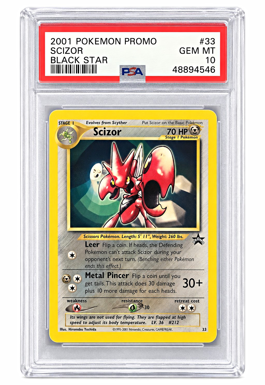 Scizor PSA 10 Pokemon Black Star Promo 33 - LOW POP 370 Scizor PSA 10 Pokemon Black Star Promo 33 - LOW POP 370