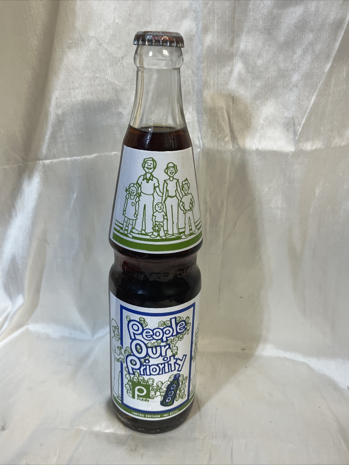 Vintage Royal Crown Publix POP People Our Priority Soda Bottle - UNOPENED FULL