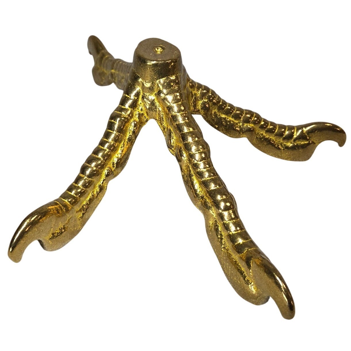 VINTAGE SOLID BRASS TURKEY FOOT LAMP PART, 12.5 VINTAGE SOLID BRASS TURKEY FOOT LAMP PART, 12.5