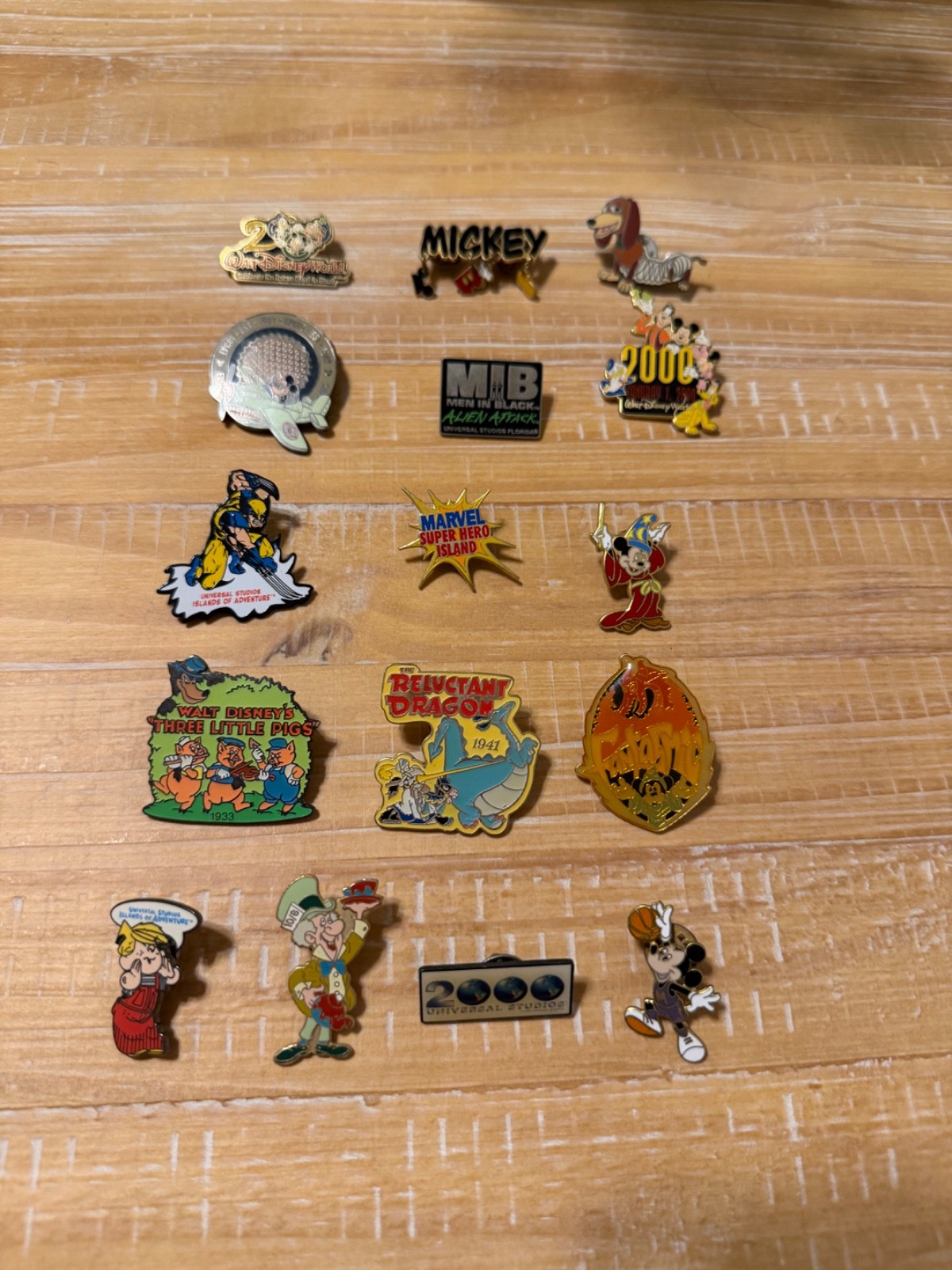 Vintage Disney Universal Pin Lot 16 Marvel Wolverine MIB EPCOT LE 5000 7500