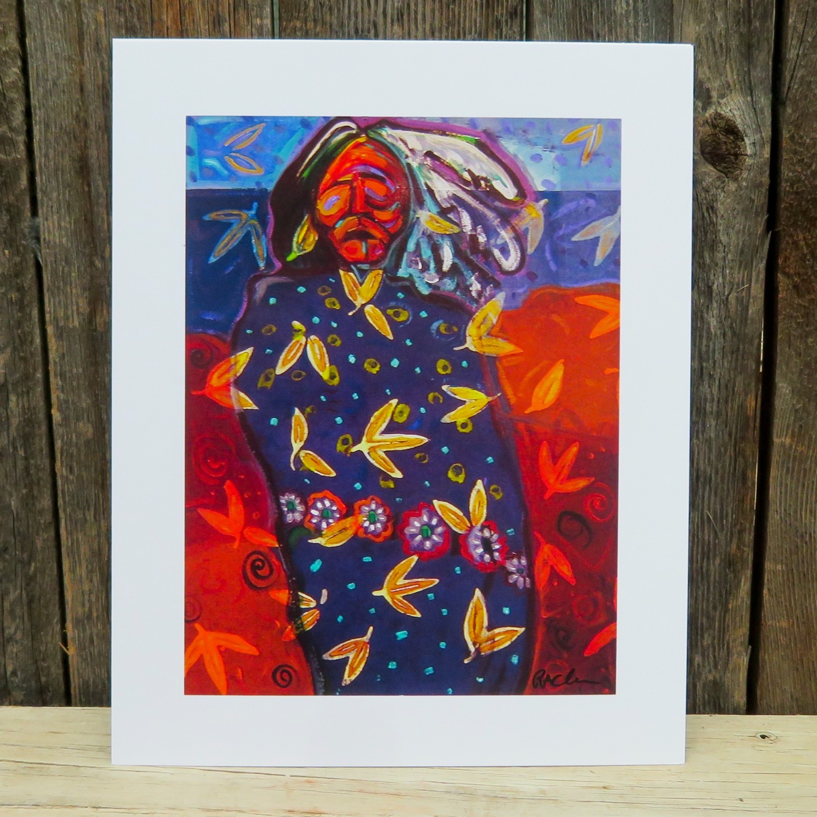Native American Art-Navajo Signed Print of Original Painting-Ronald Chee