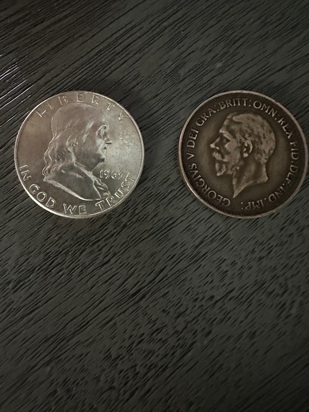 Copper / Silver coin magic Trick Made With Real silver Franklin  Half  Coin ,