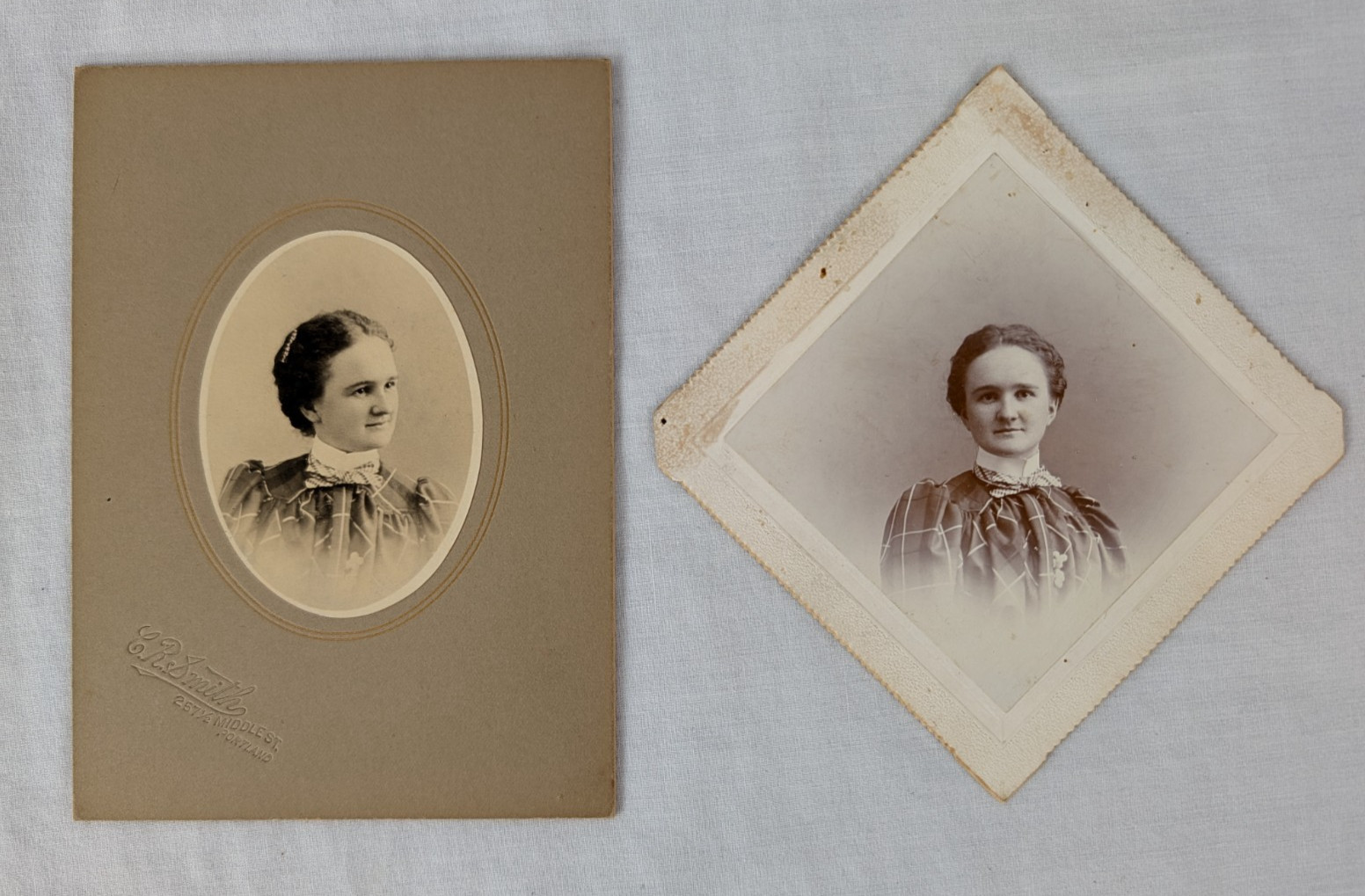 CDV/Cabinet Cards – Grace Lena Elliott - C.R. Smith, Portland, ME – 19th Century CDV/Cabinet Cards – Grace Lena Elliott - C.R. Smith, Portland, ME – 19th Century