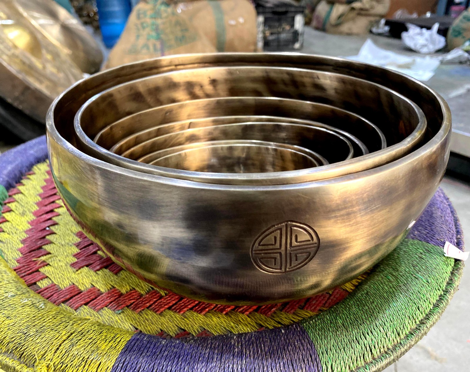 4-8 Inches Full Moon Singing Bowl Set - Energy Healing, Meditation & Mindfulness