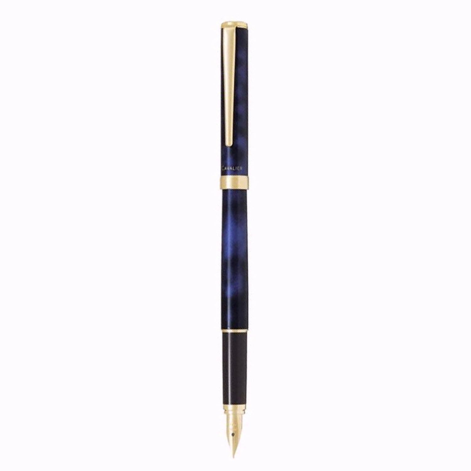 Pilot Cavalier Fountain Pen Marble Black Blue Fine Nib with Black Ink Cartridge Pilot Cavalier Fountain Pen Marble Black Blue Fine Nib with Black Ink Cartridge