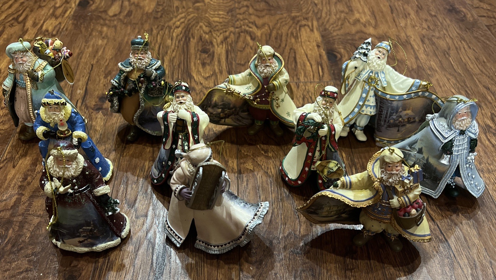 Thomas Kinkade Old World Santas Set Of 11 Ornament Collection Ashton Drake New Thomas Kinkade Old World Santas Set Of 11 Ornament Collection Ashton Drake New