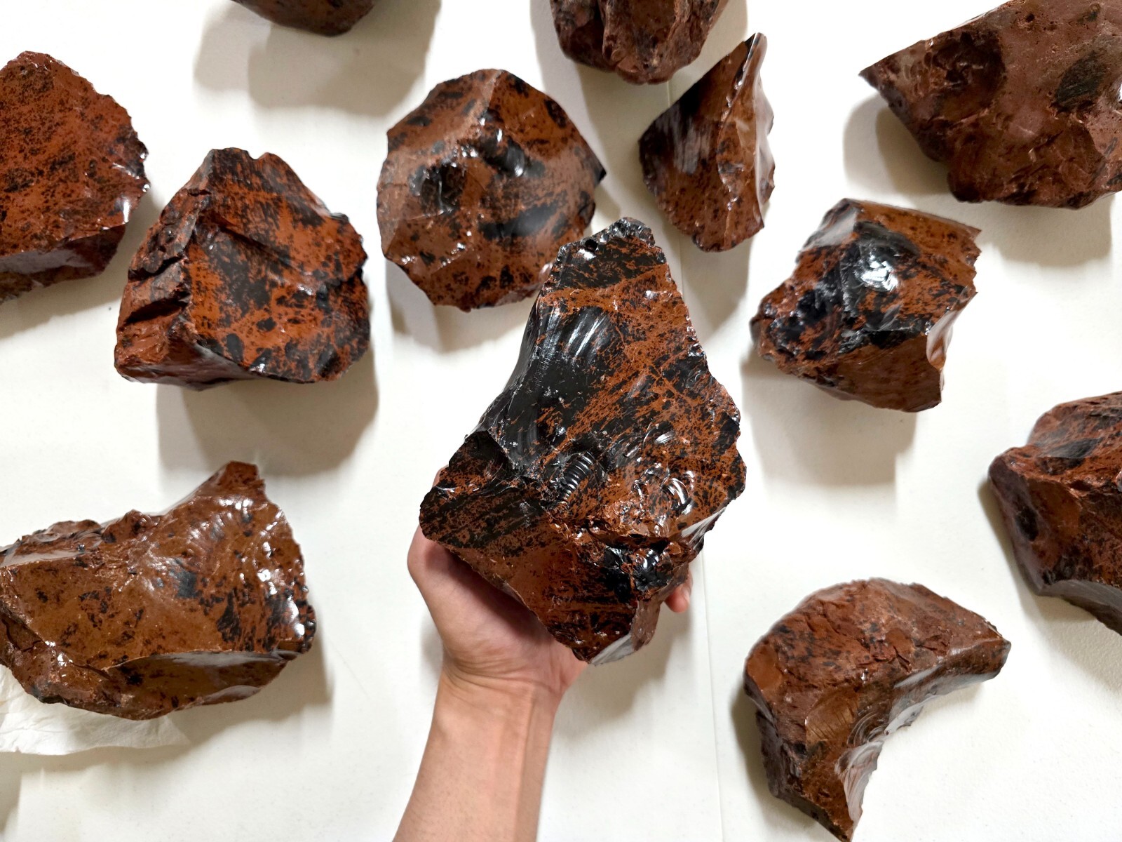 JUMBO Mahogany Obsidian Stones Big Chunk Rock Raw Piece Crystal Healing Décor
