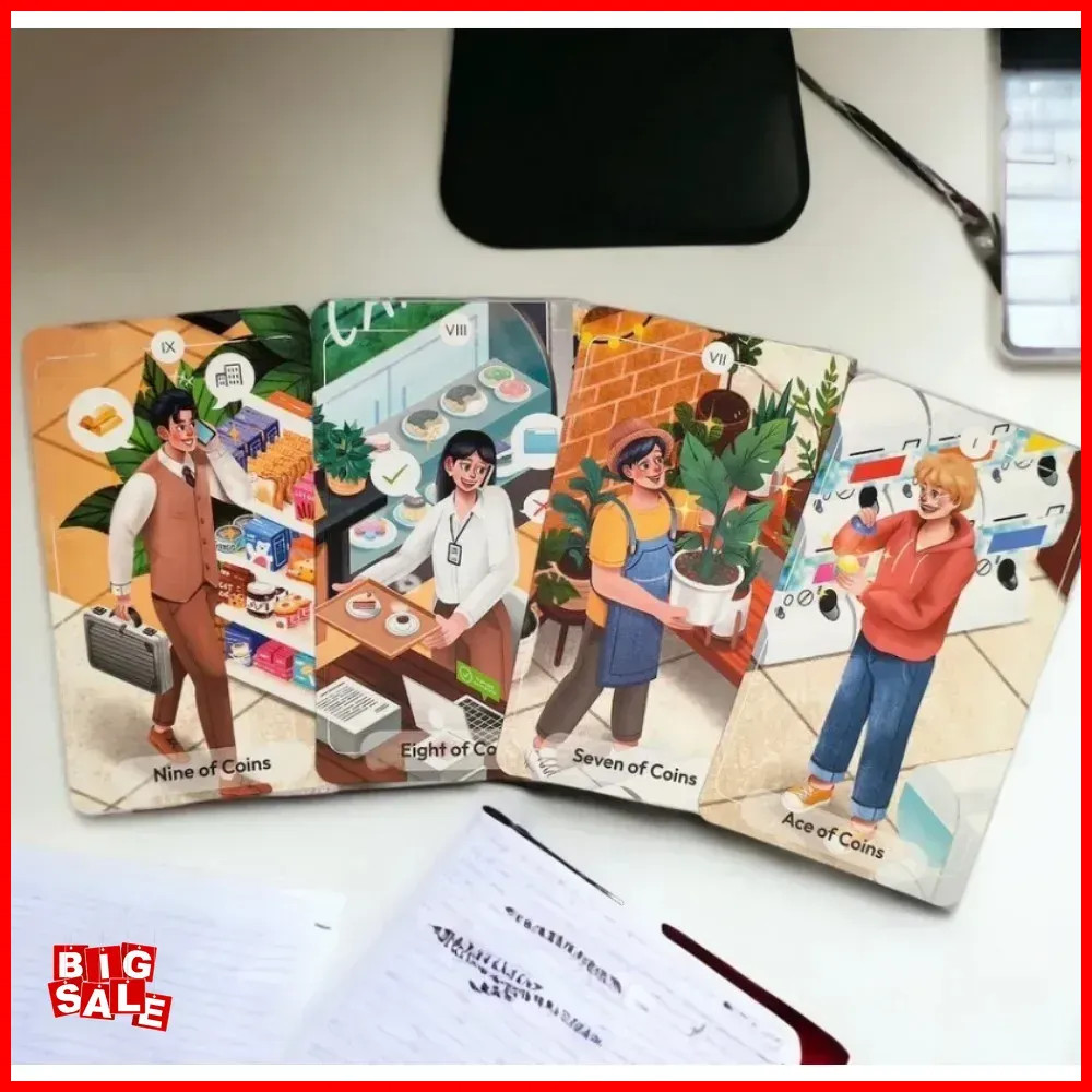 12*7cm 78 Stories Tarot Whimsical Cartoon Style Human Life Tarot Asian Culture S