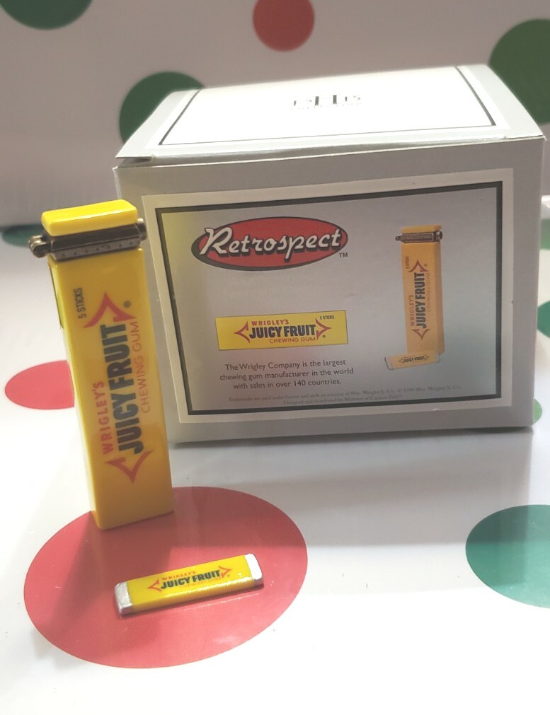 Wrigley\'s Juicy Fruit Gum PHB Porcelain Hinged Box Midwest of Cannon Falls - NIB