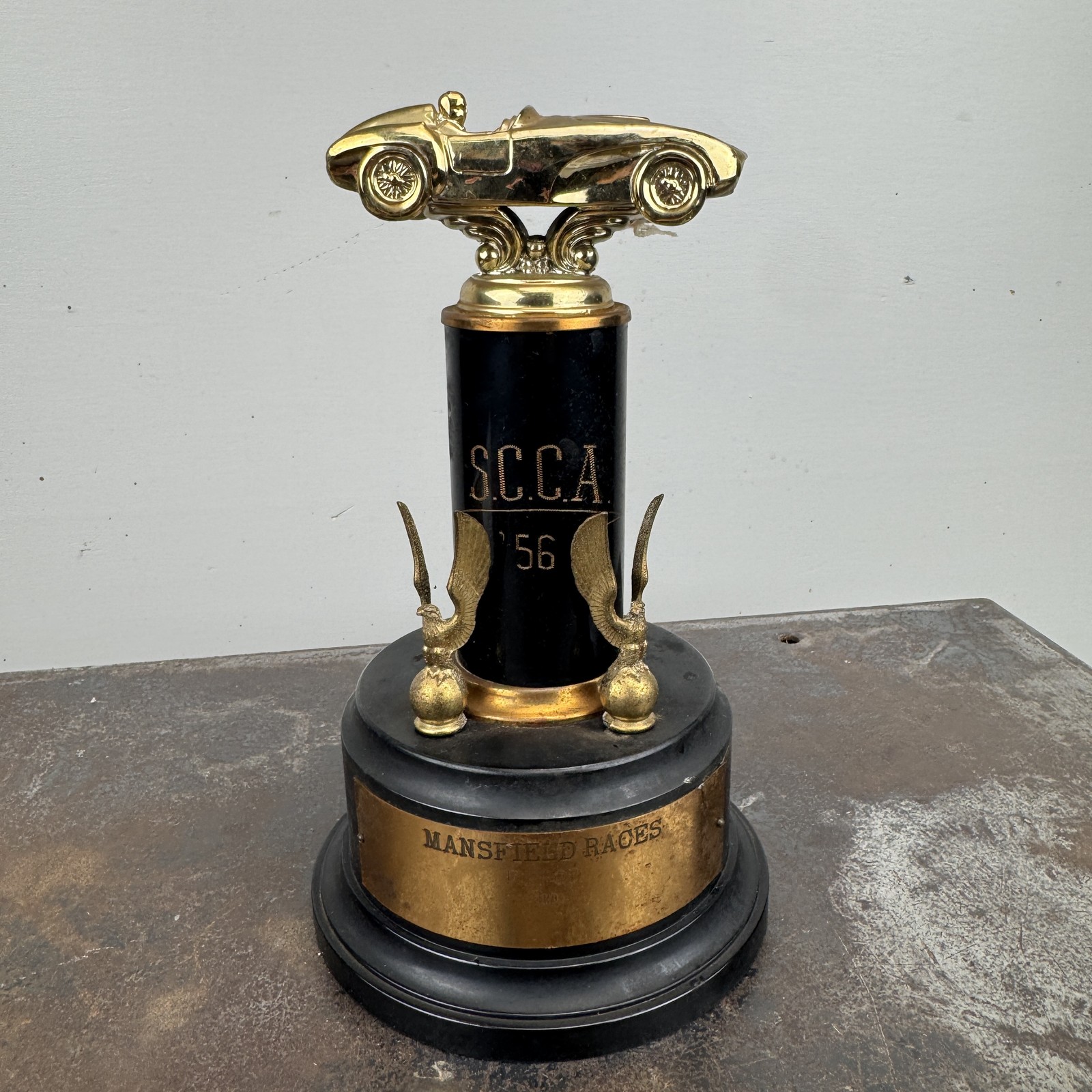 Vtg SCCA 1956 Racing Trophy - MANSFIELD RACES - Mansfield Ohio - 3rd Place Vtg SCCA 1956 Racing Trophy - MANSFIELD RACES - Mansfield Ohio - 3rd Place