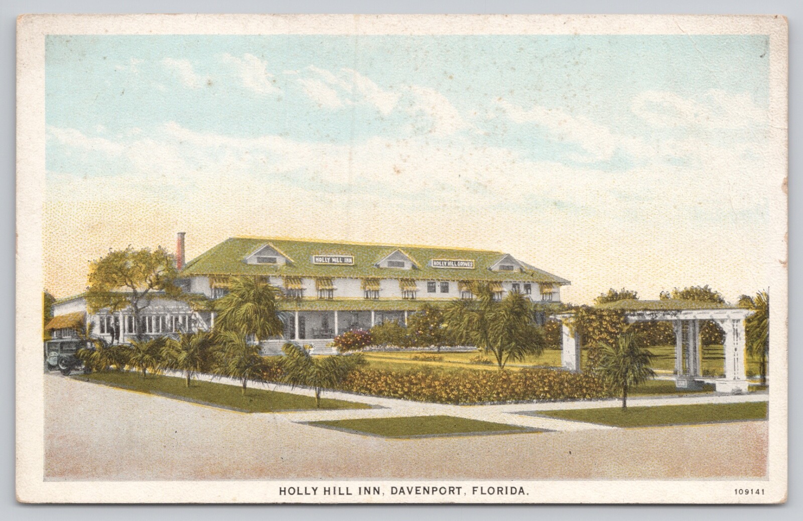 Davenport Florida, Holly Hill Inn Polk County FL c1920s Postcard 