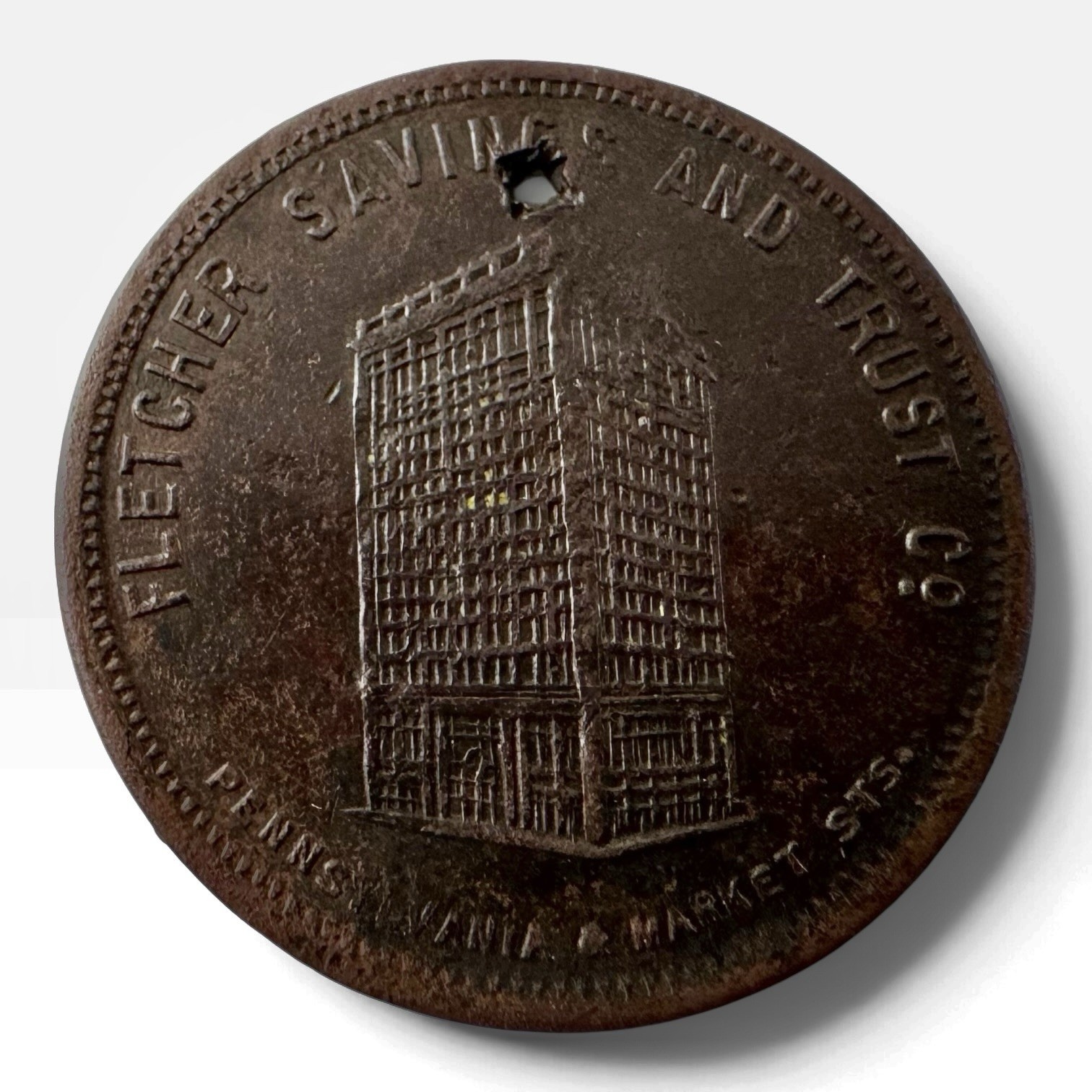 Vintage Fletcher Savings & Trust Co BANK Indiana INDIANAPOLIS 50 Cent COIN TOKEN
