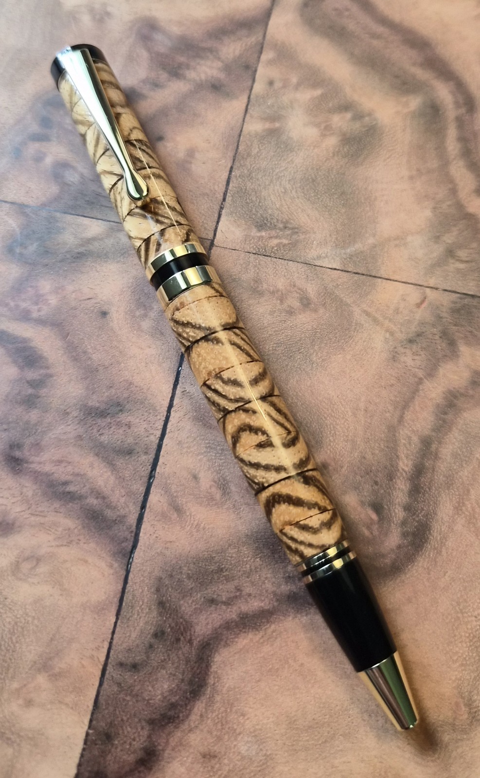Handcrafted Zebra Wood Classic Twist Pen