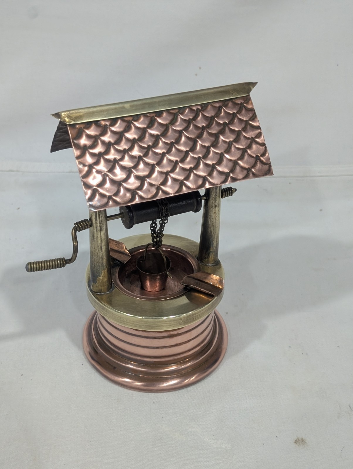Vintage French Mini Copper & Brass Well Veritable RC Villedieu Ashtray 1950's 7