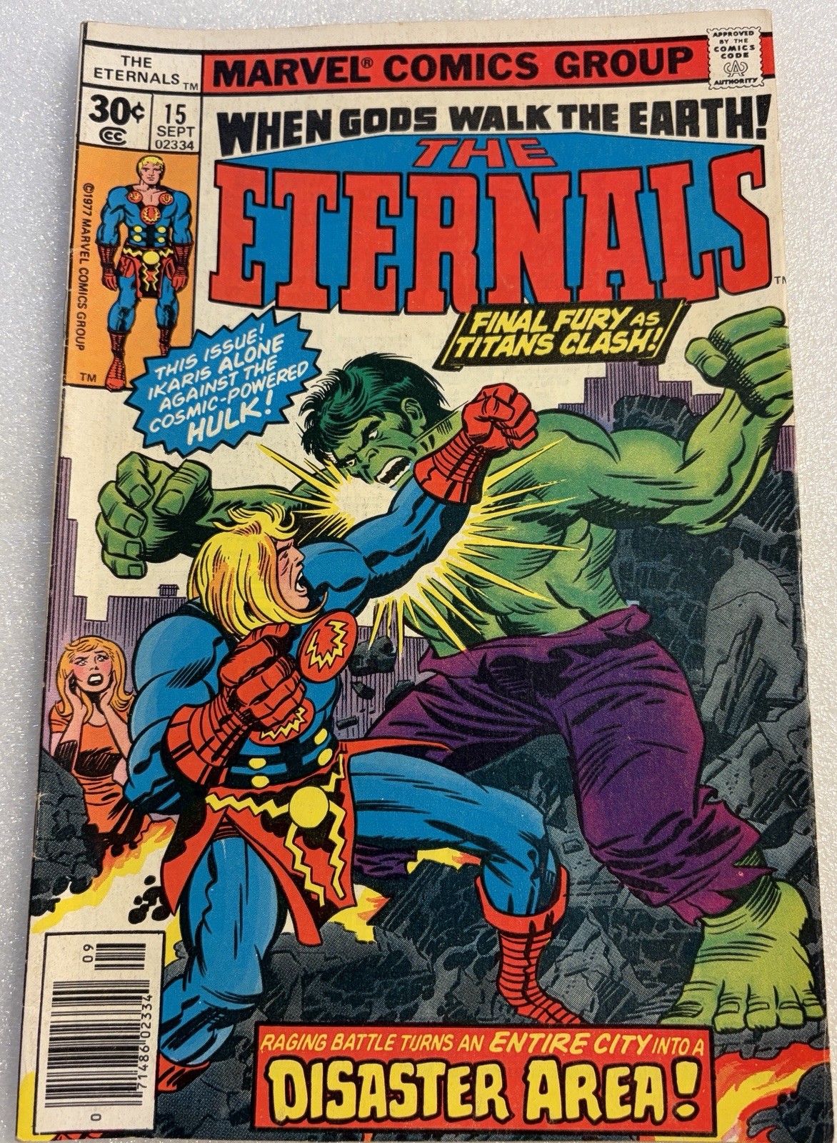Eternals #15 (1977) – Ikaris vs. Cosmic Hulk, Newsstand