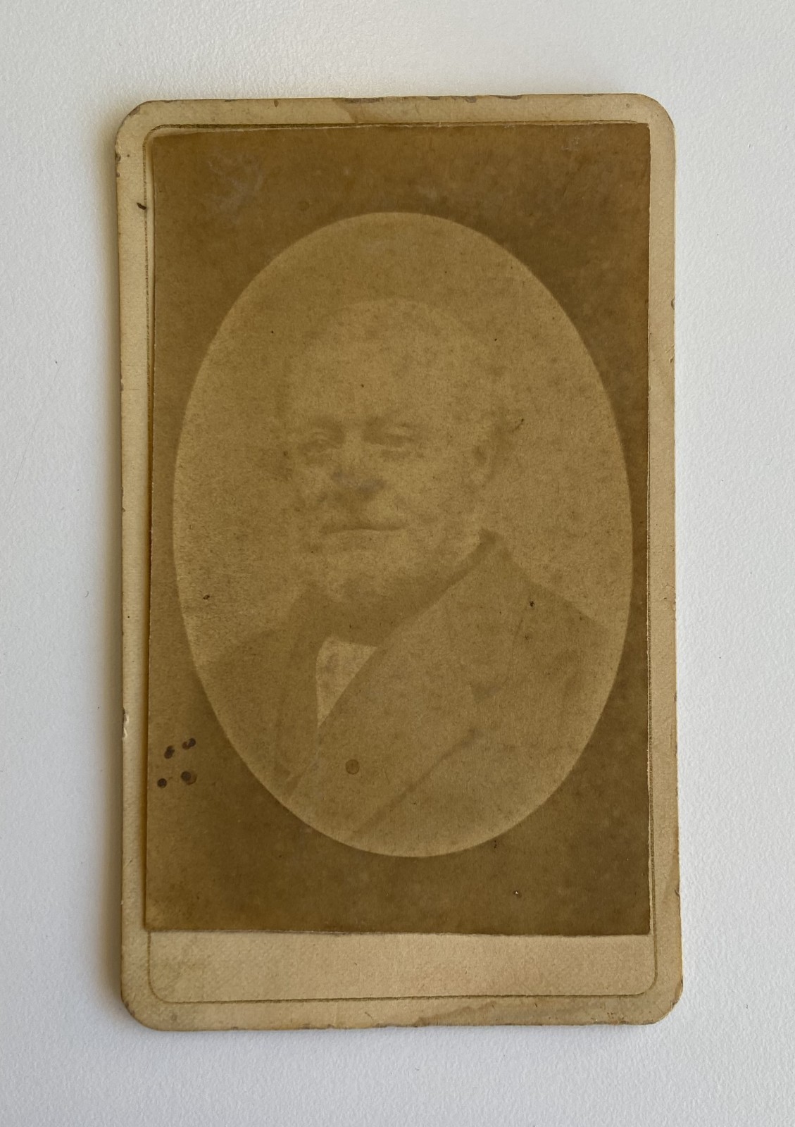 Old Antique N.L. Merrill CDV Photo Older Gent Man Mr. Parish ? Stowe Vermont