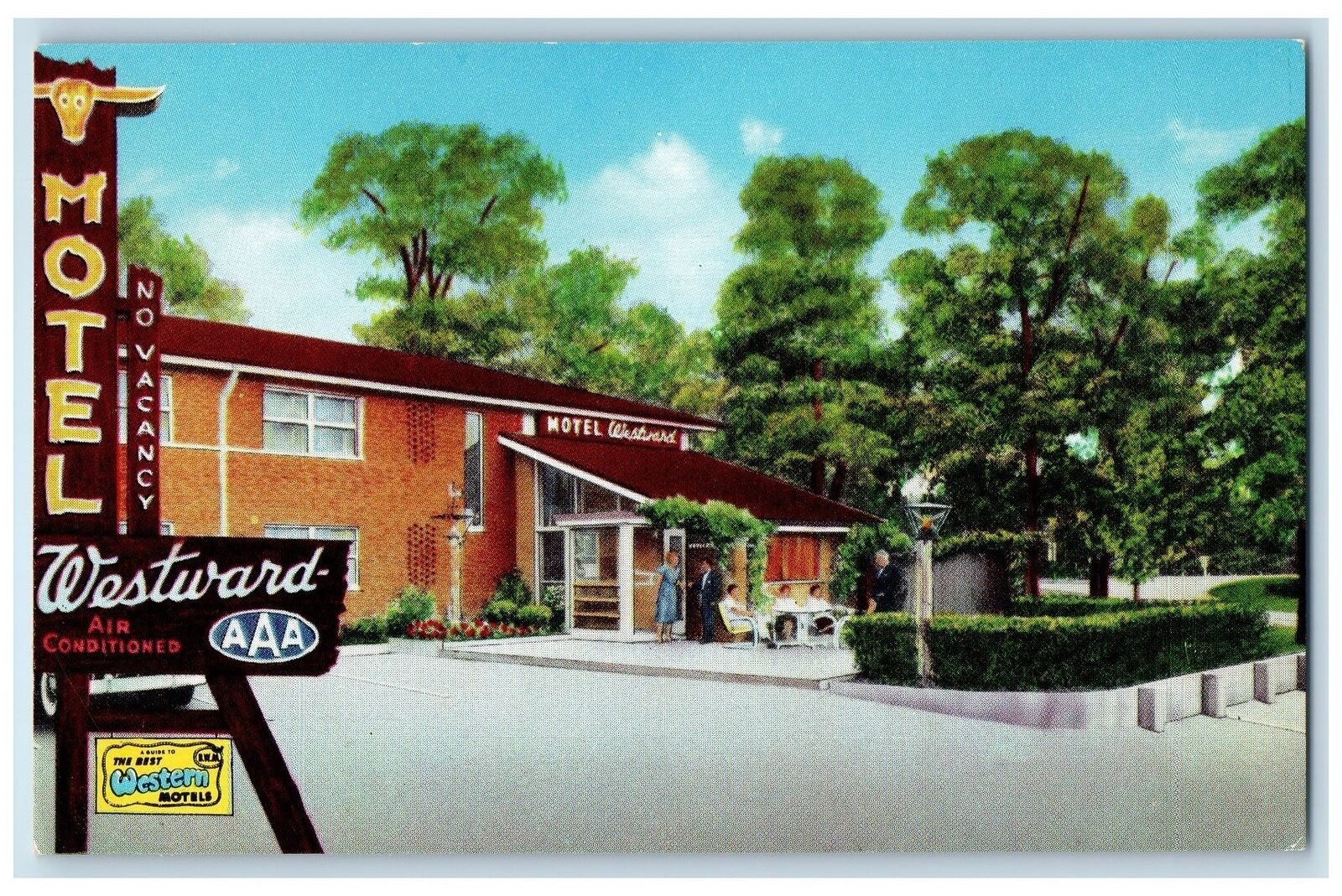 c1940s Westward Motel Exterior Roadside St. Louis Missouri MO Unposted Postcard