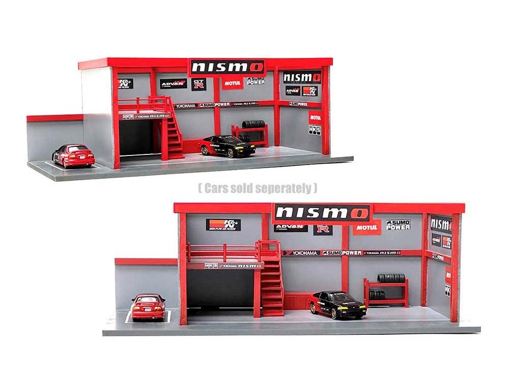 American Diorama Garage Diorama with Decals 1/64 Scale 76530 American Diorama Garage Diorama with Decals 1/64 Scale 76530