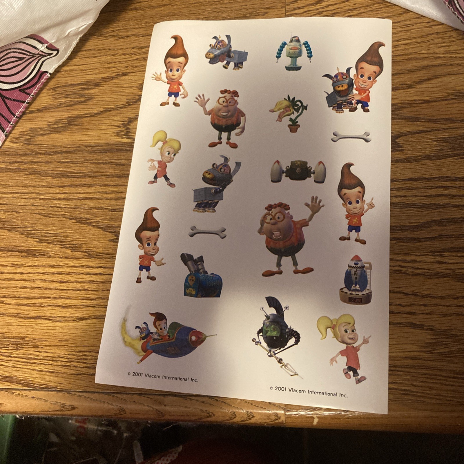Jimmy Neutron Sticker Sheets 19 Stickers Per Sheet Multiple Sheets Viacom 2001 Jimmy Neutron Sticker Sheets 19 Stickers Per Sheet Multiple Sheets Viacom 2001
