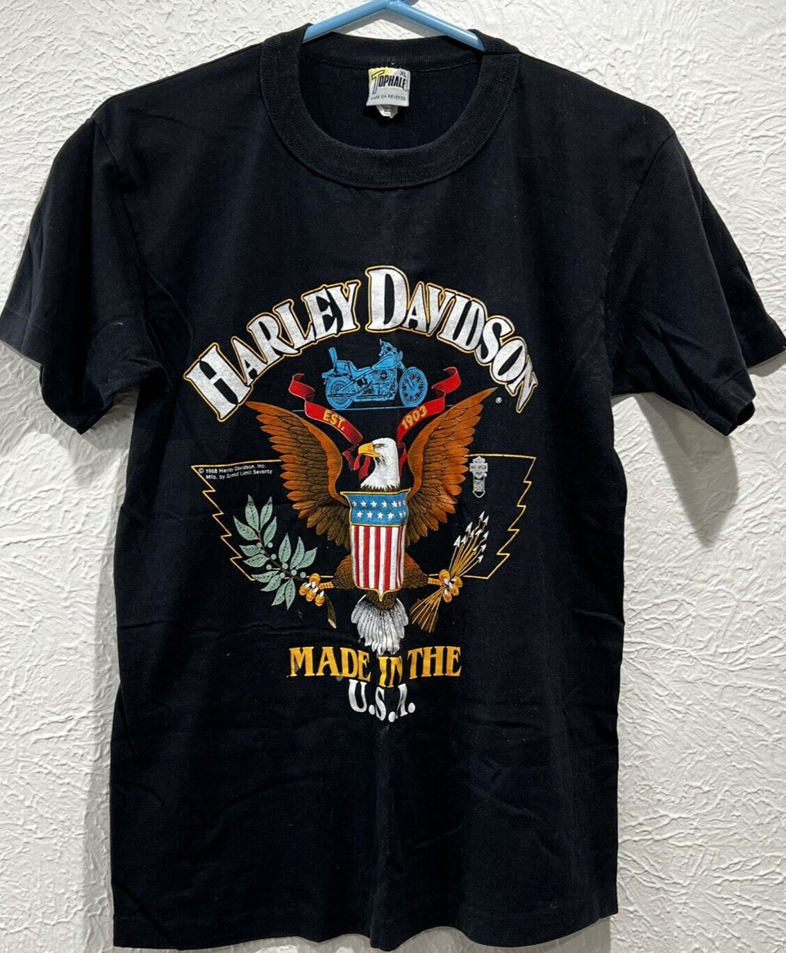 Vtg 1988 Harley Davidson American Legend Eagle Single Stitch T-Shirt, Size XL