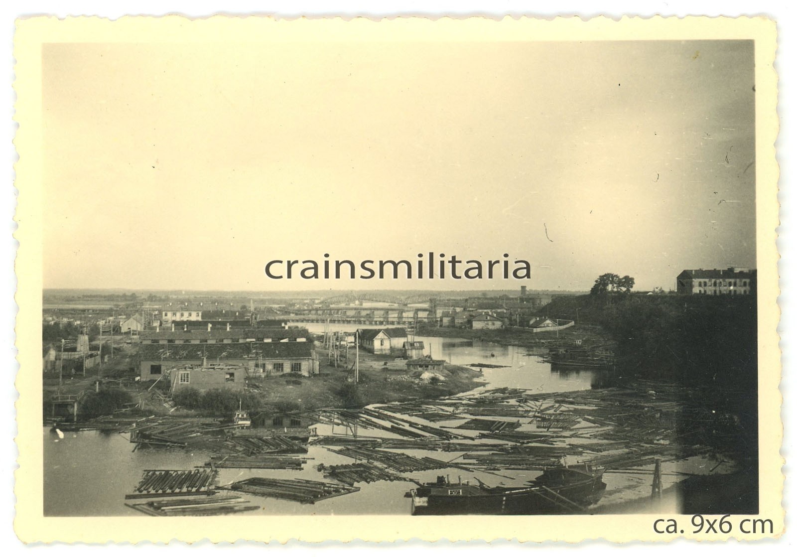 Genuine Photo panorama with Berezina bridge in Bobruisk Belarus 1941 Genuine Photo panorama with Berezina bridge in Bobruisk Belarus 1941