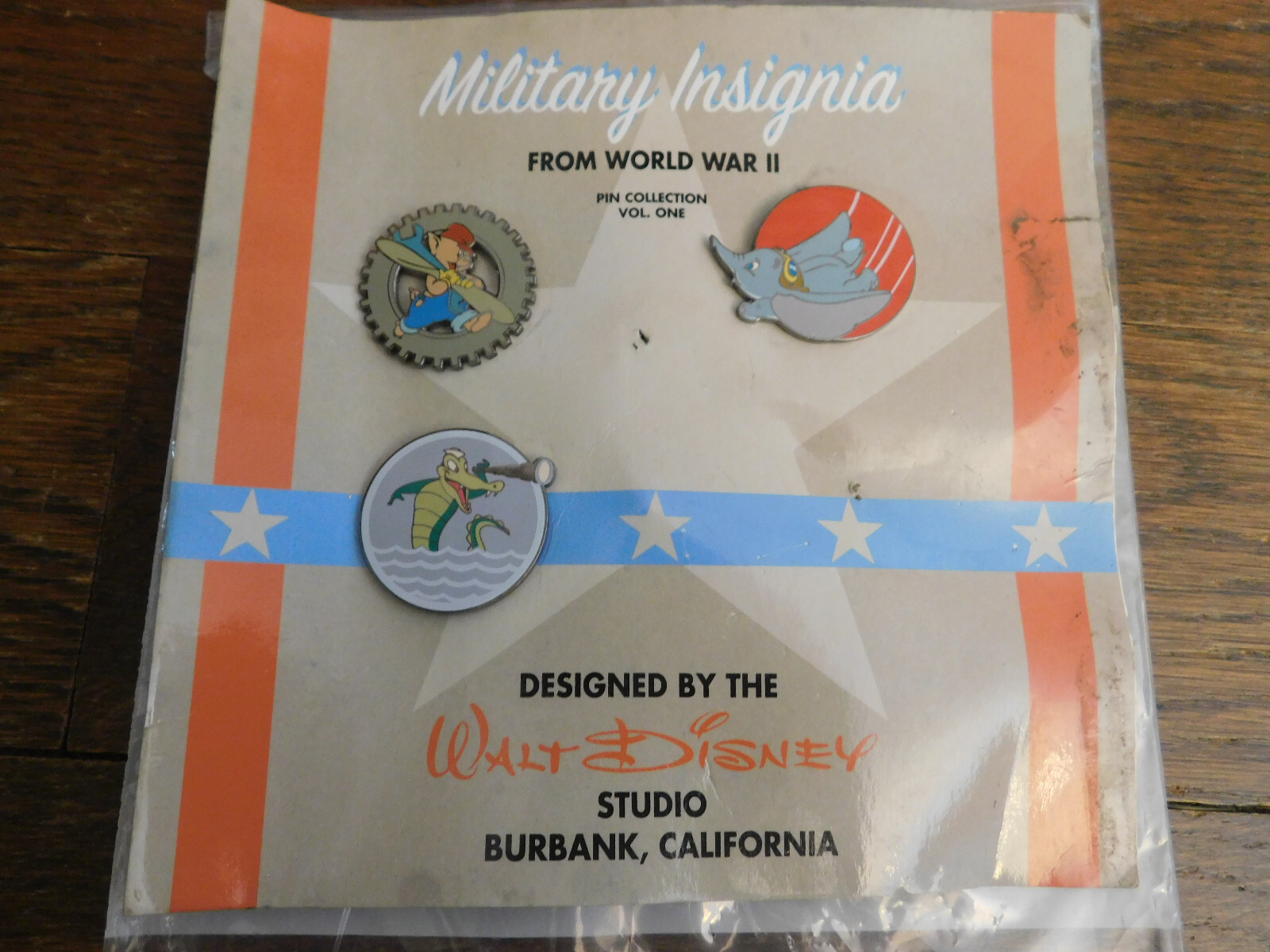 Military Insignia World War 2 II Disney 3 Pin INCOMPLETE Vol 1 of 1500 Dumbo Pig