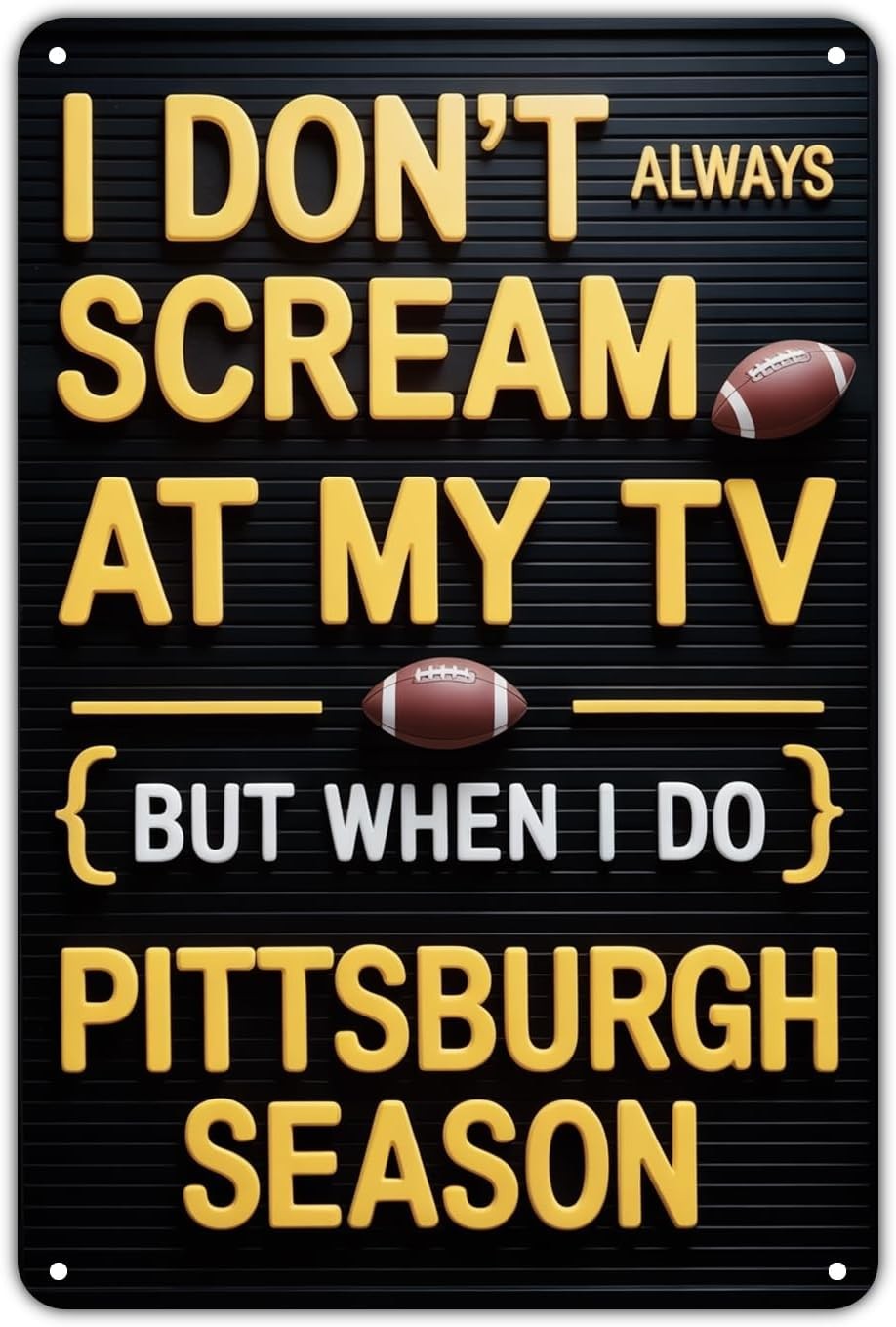 Vintage Football Season Print Aesthetic Tin Metal Signs Home Décor 8x12 Vintage Football Season Print Aesthetic Tin Metal Signs Home Décor 8x12