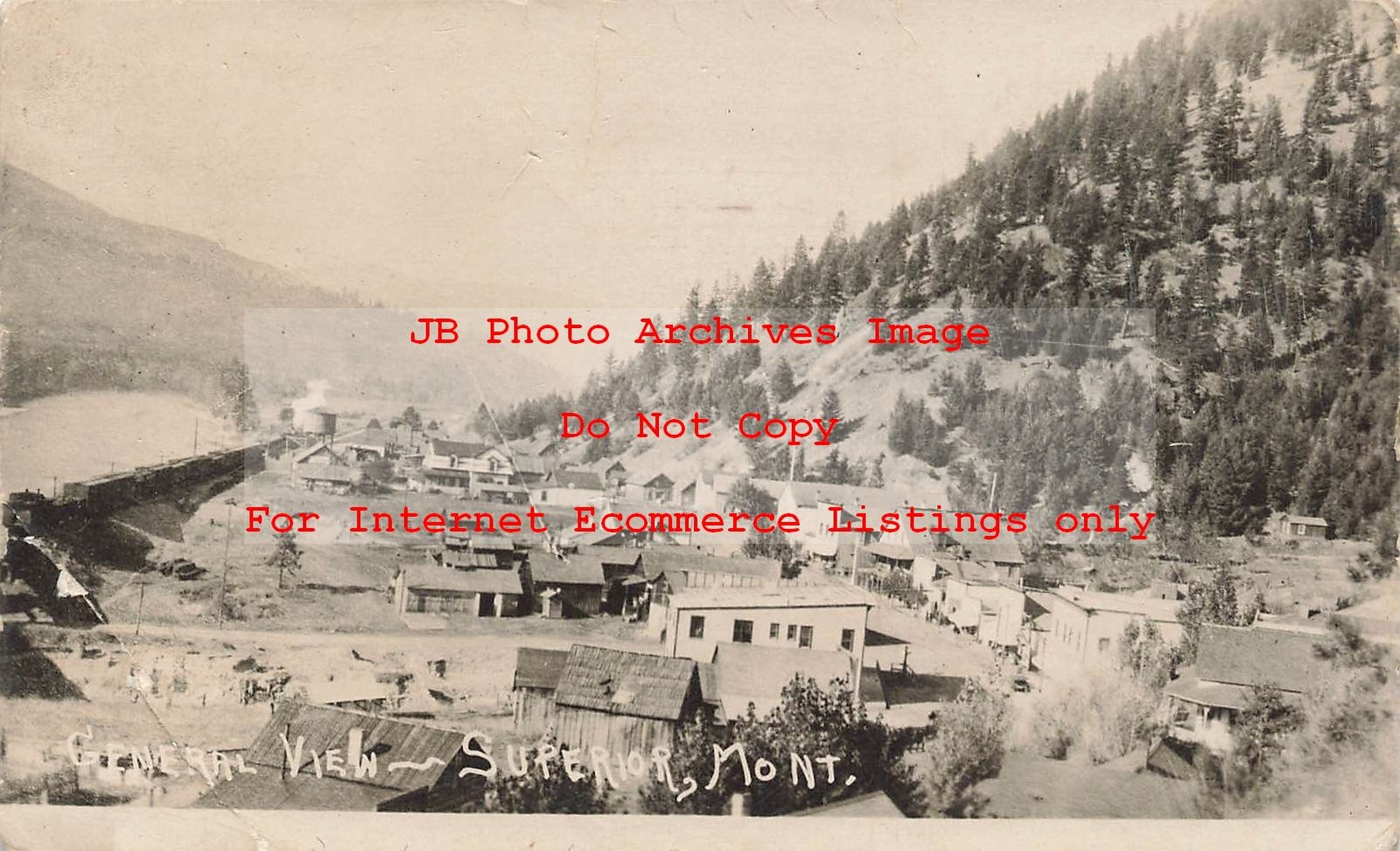 MT, Superior, Montana, RPPC, General View, Mineral County, 1916 PM, Photo MT, Superior, Montana, RPPC, General View, Mineral County, 1916 PM, Photo